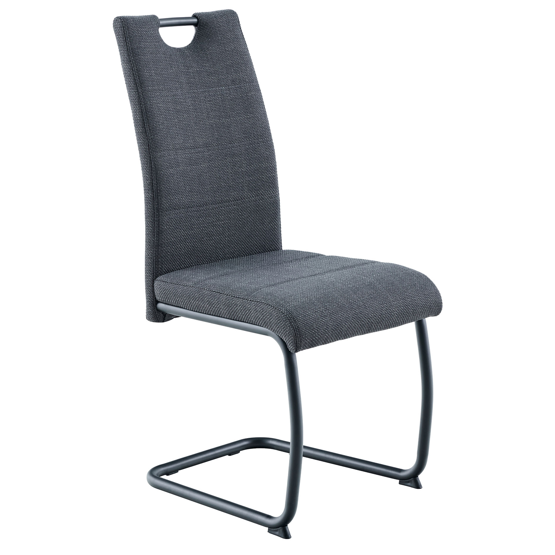 Schwingstuhl - anthrazit-schwarz - Webstoff - Metallgestell