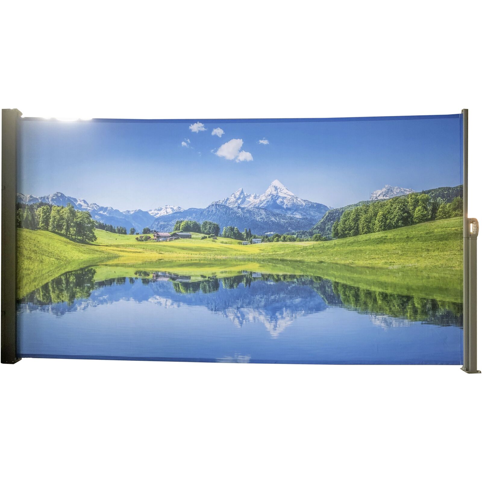 Seitenmarkise Bergsee - grau-multicolor - 300x160 cm