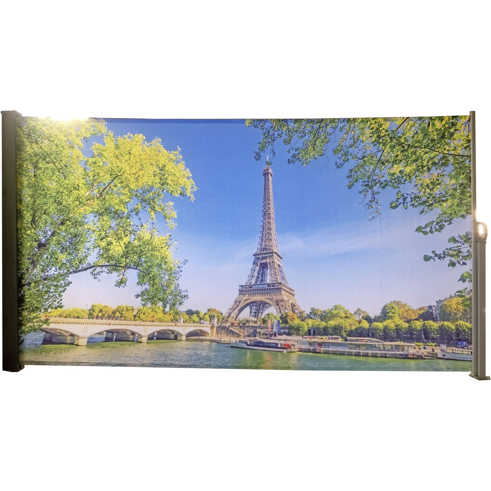 Seitenmarkise Paris - grau-multicolor - 300x160 cm