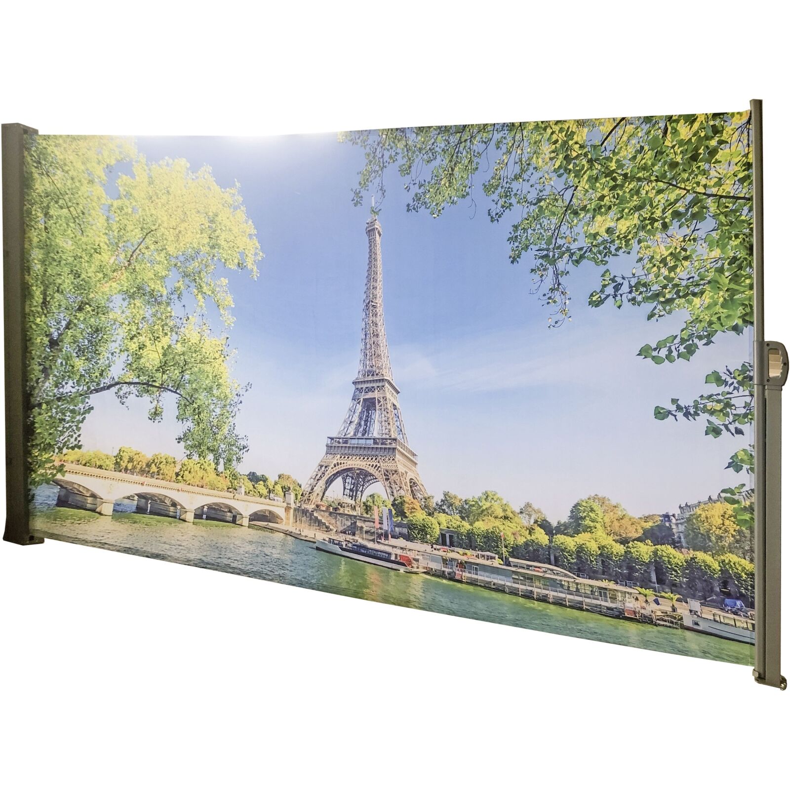 Seitenmarkise Paris - grau-multicolor - 300x160 cm
