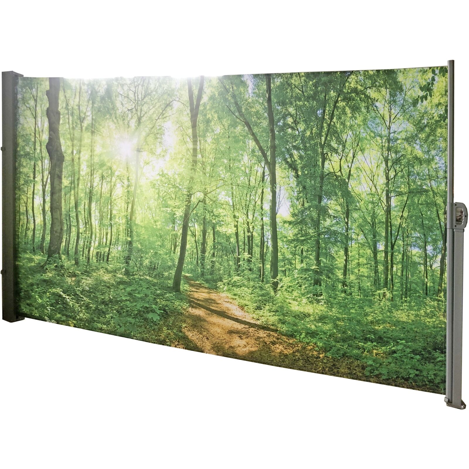 Seitenmarkise Mit BERGE-Fotodruck – 160cm Hoch, UV-beständig, Sichtschutz Für Balkon & Terrasse