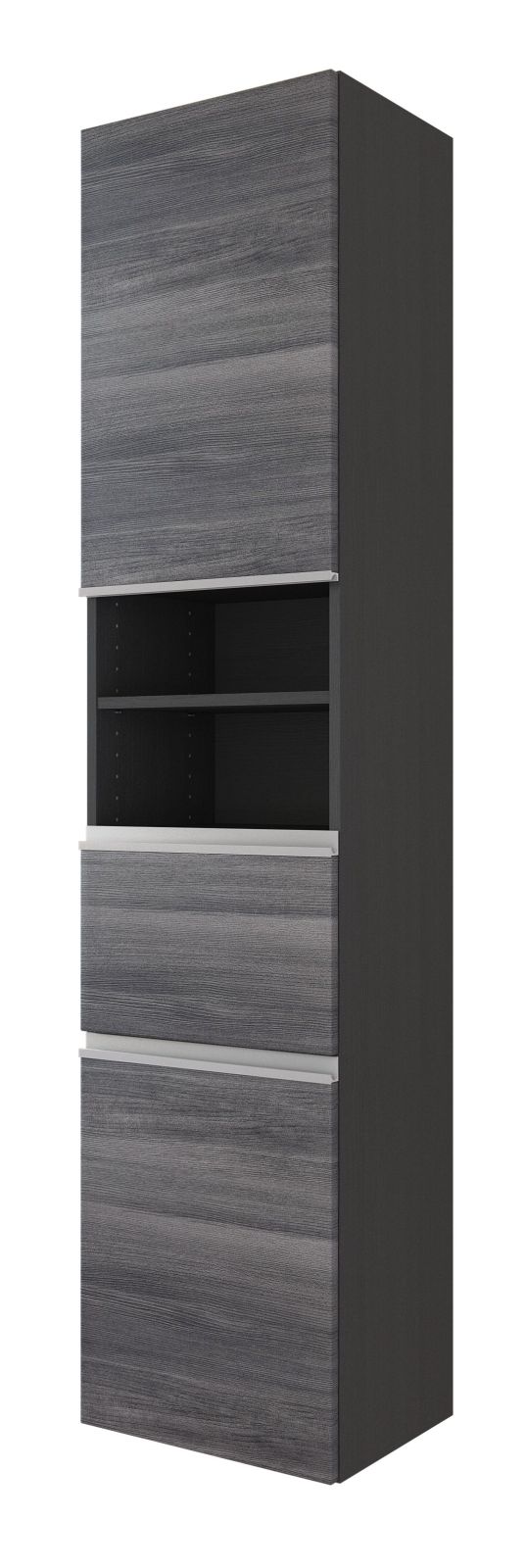 Seitenschrank AREZZO - graphitgrau-Eiche rauchsilber - 40 cm