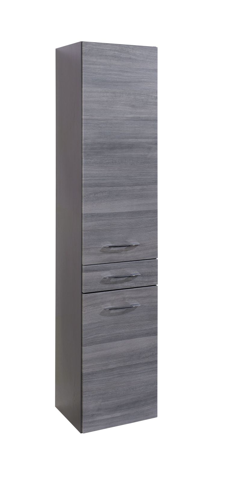 Seitenschrank FLORIDA - Eiche rauchsilber - graphitgrau - 40 cm
