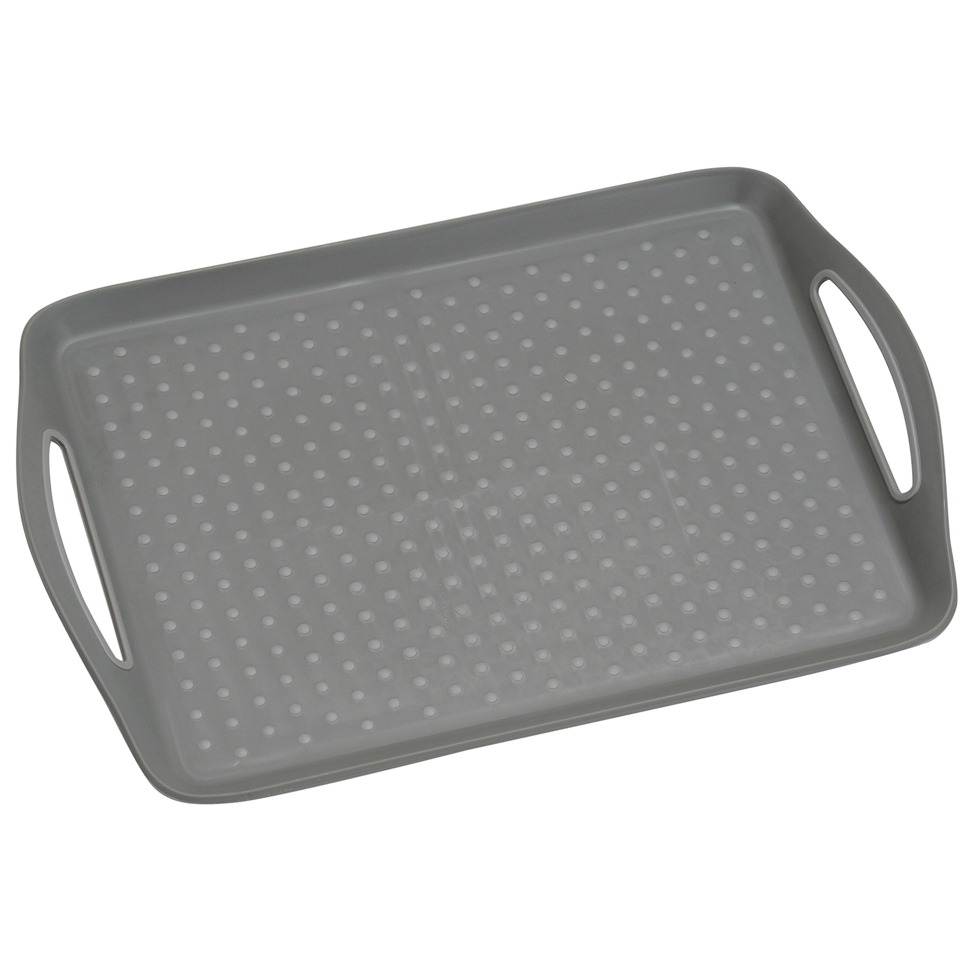 Serviertablett - grau - Rutsch-Stopp - 45,5x33 cm