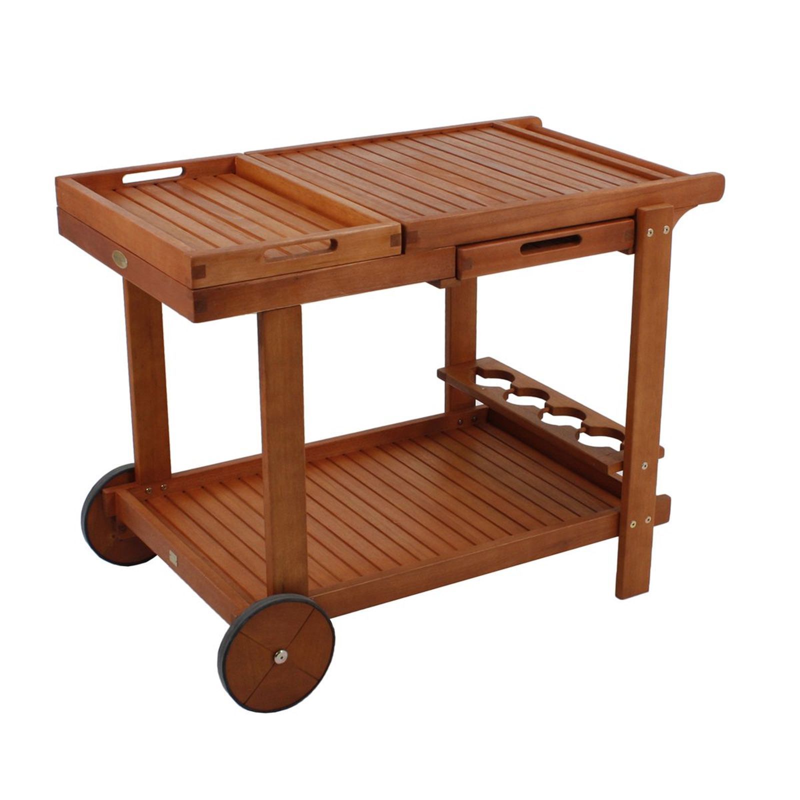 Servierwagen HAYWARD - Eukalyptus - mit 2 Tabletts