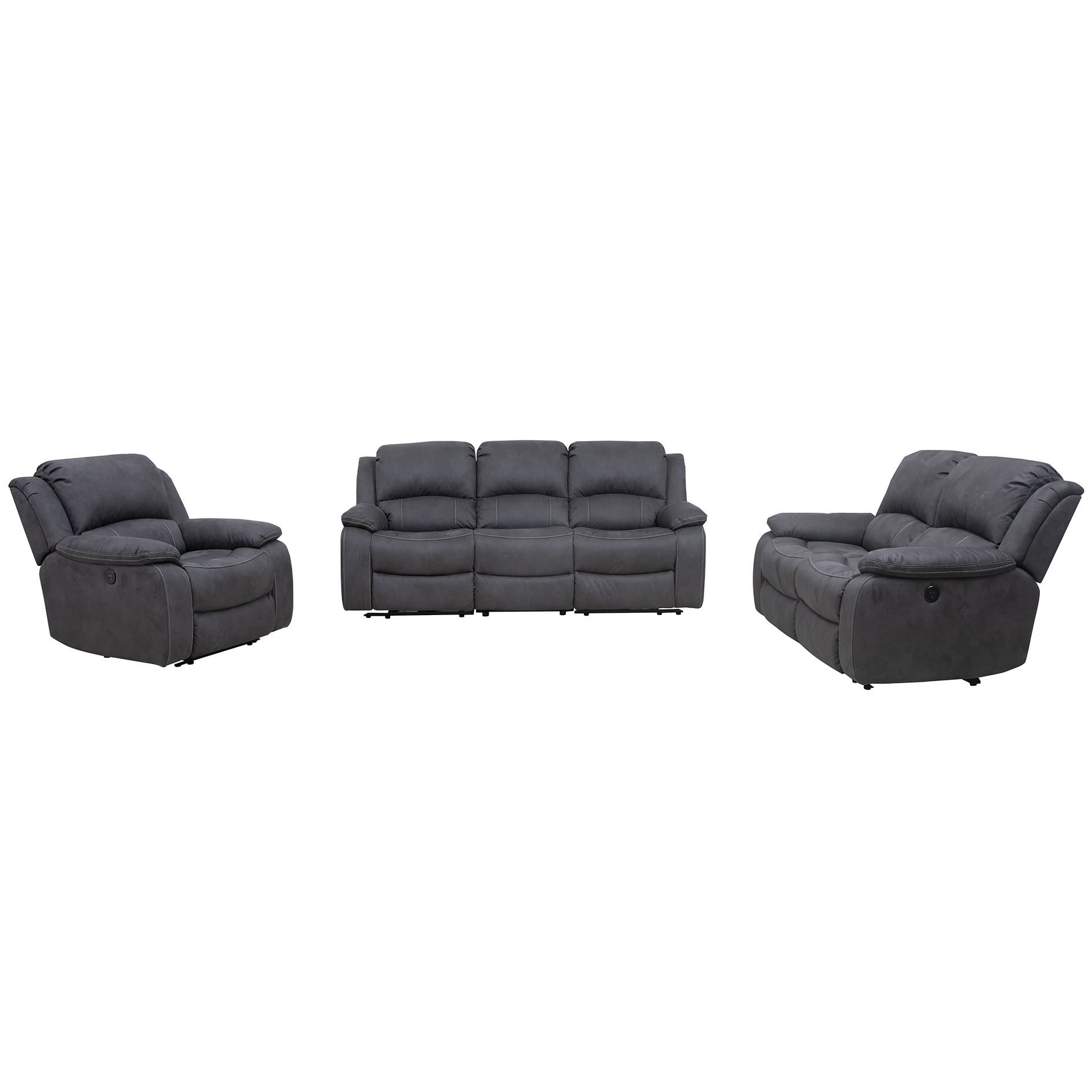 Sessel - anthrazit - Microfaser - mit Relaxfunktion