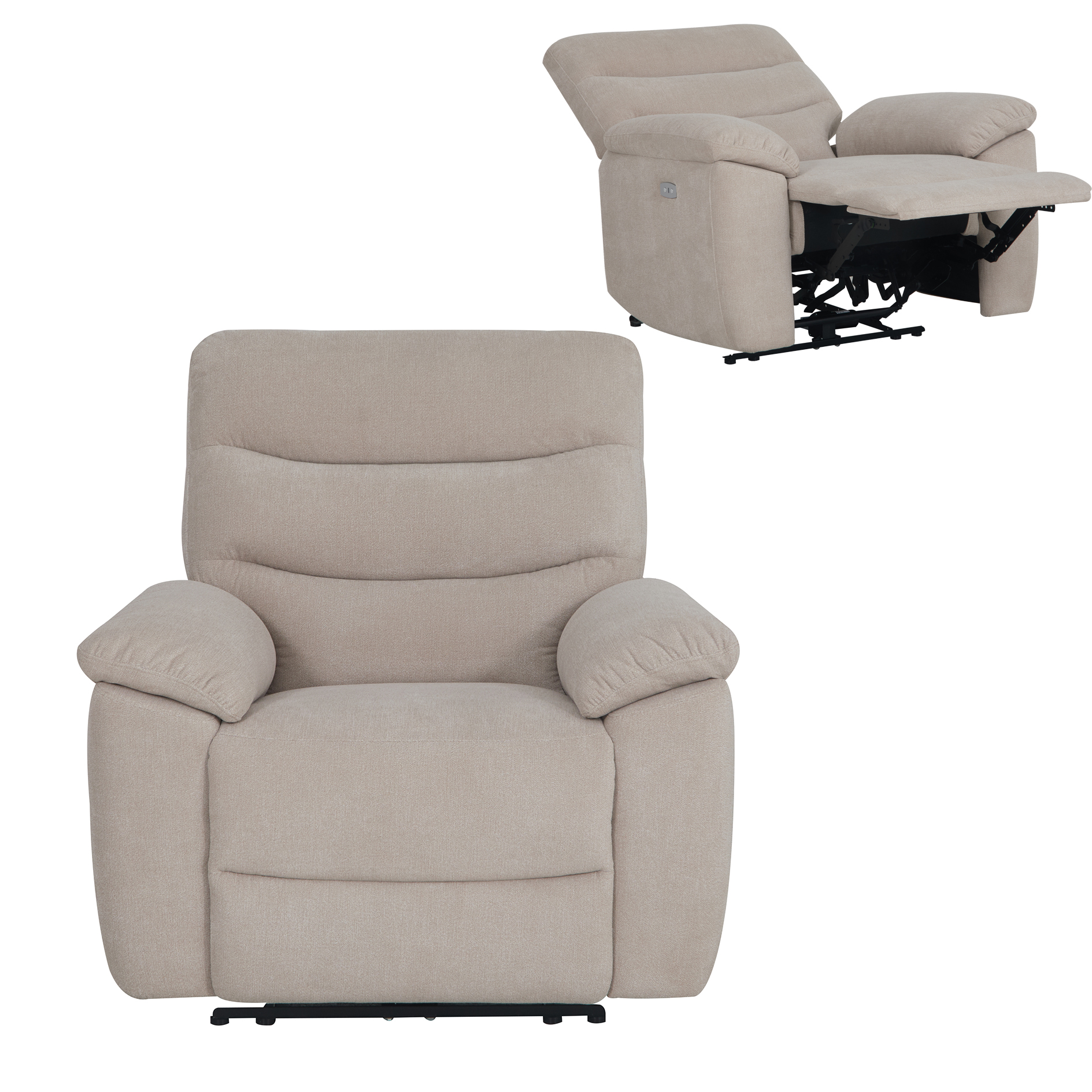 Sessel - beige - elektrische Relaxfunktion
