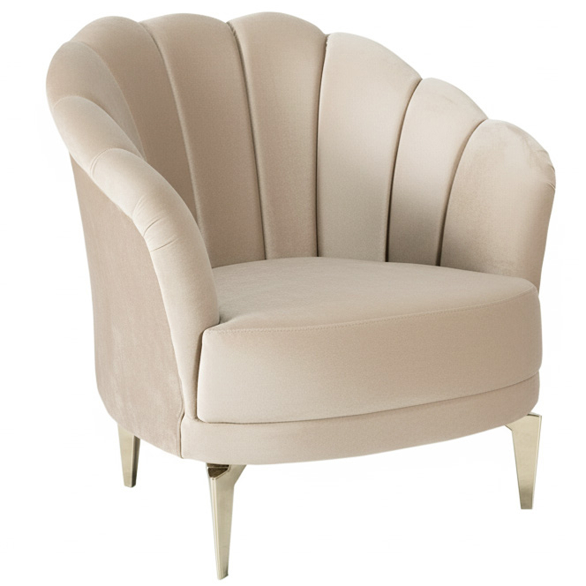 Sessel - beige - Microfaser