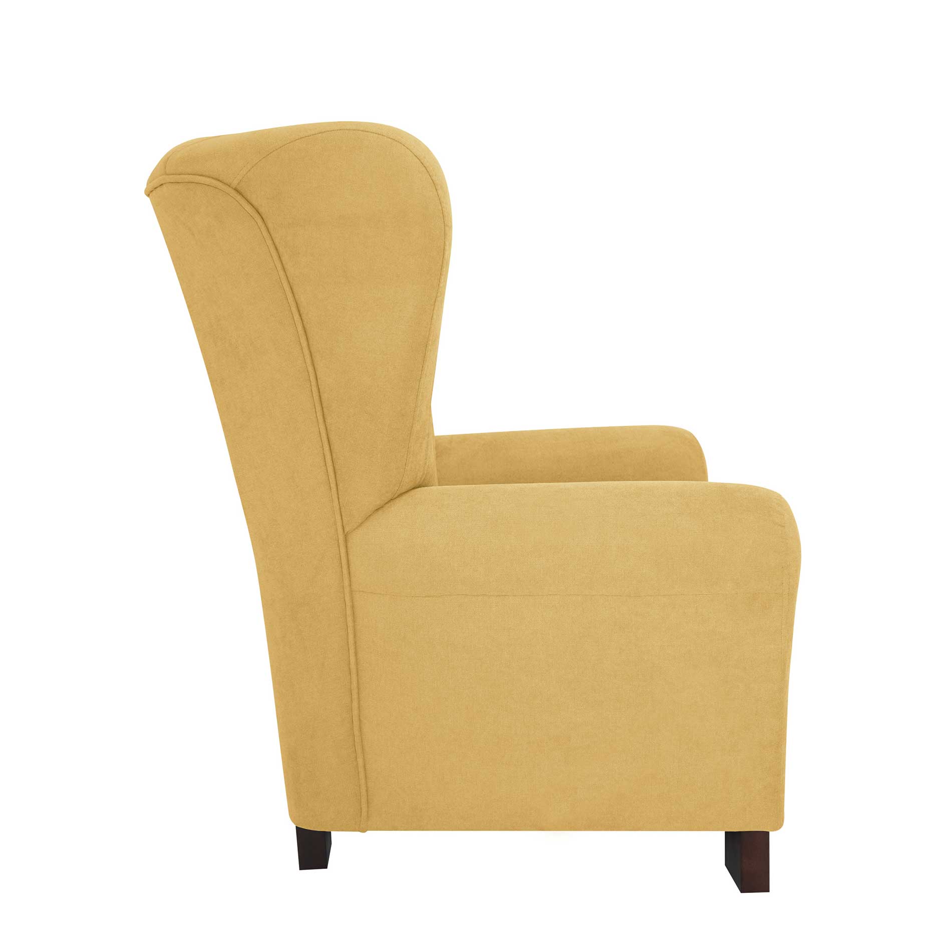 Sessel - bright gold - Kaltschaum-Polsterung - Holzfüße