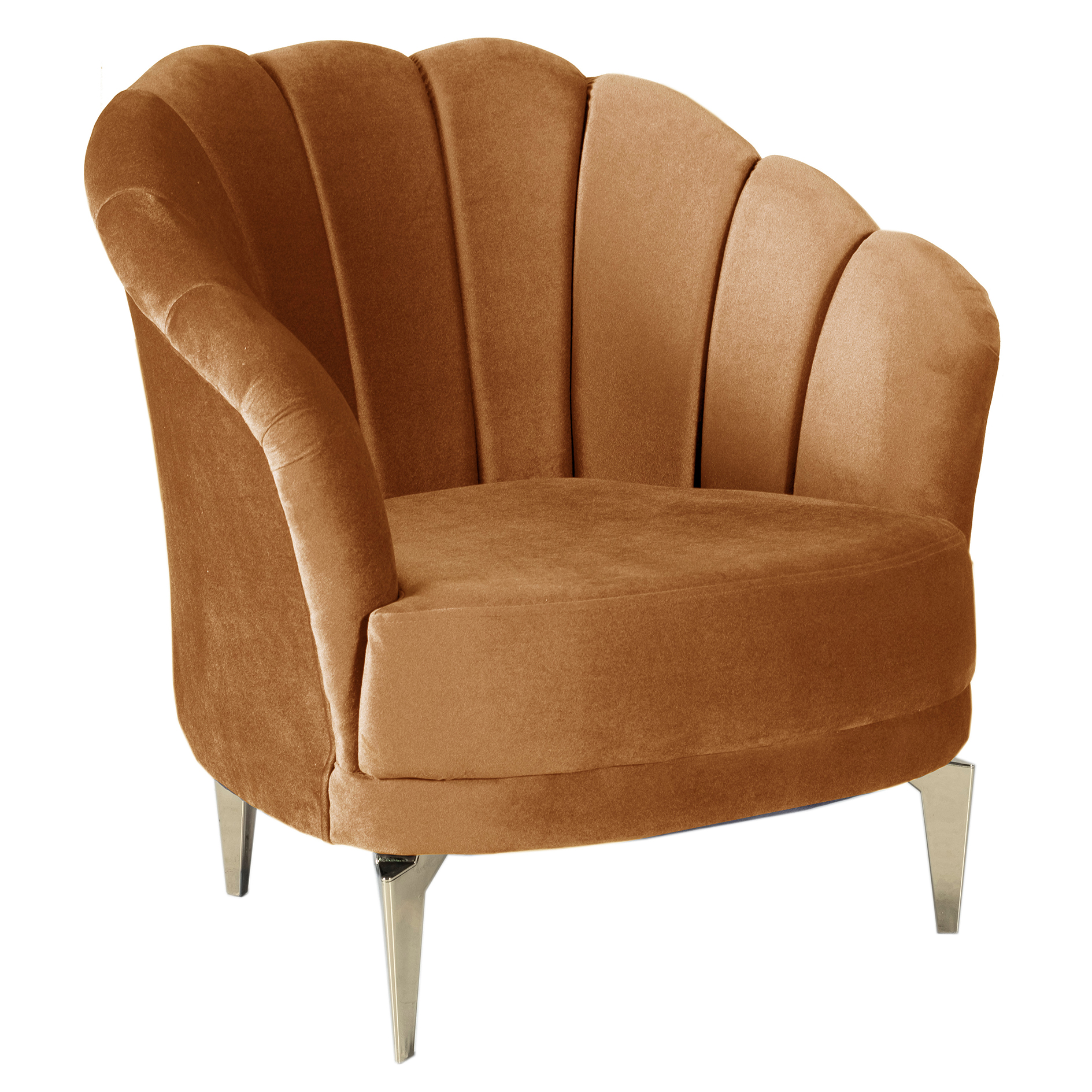 Sessel - goldbraun - Microfaser
