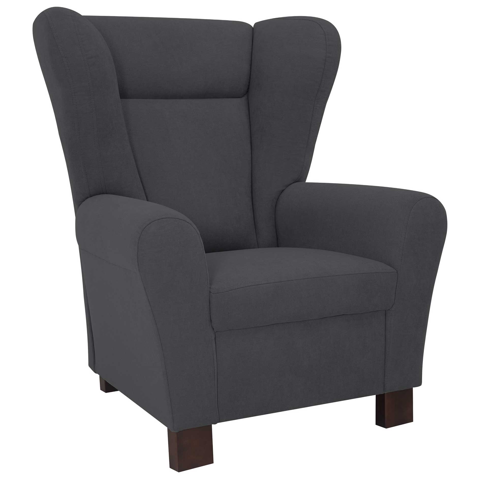 Sessel - graphite - Kaltschaum-Polsterung - Holzfüße