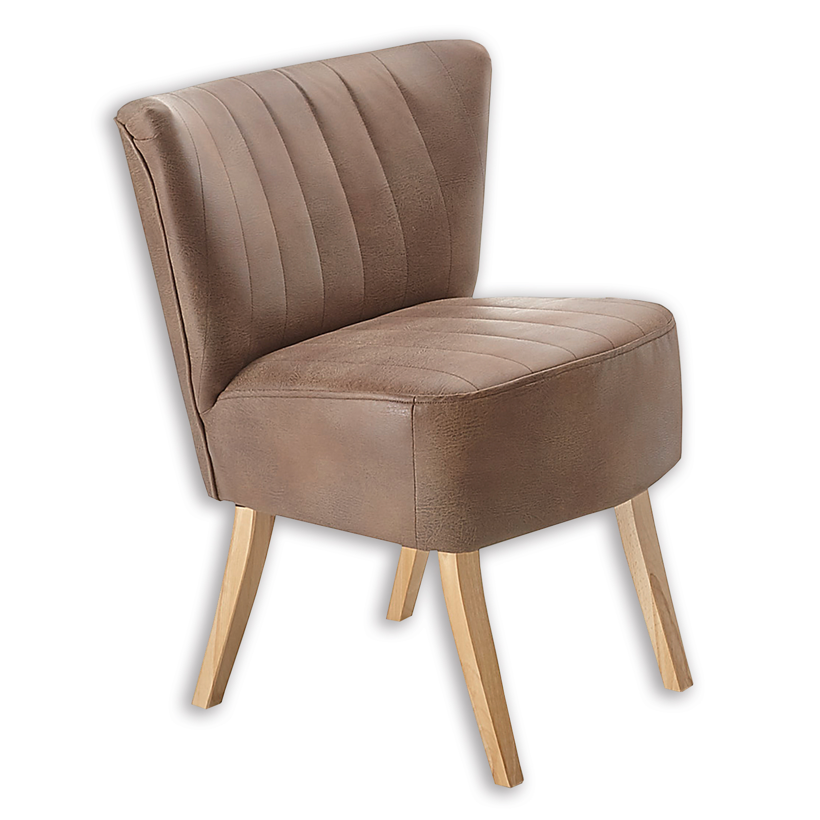 Sessel - hellbraun Vintage - Massivholz