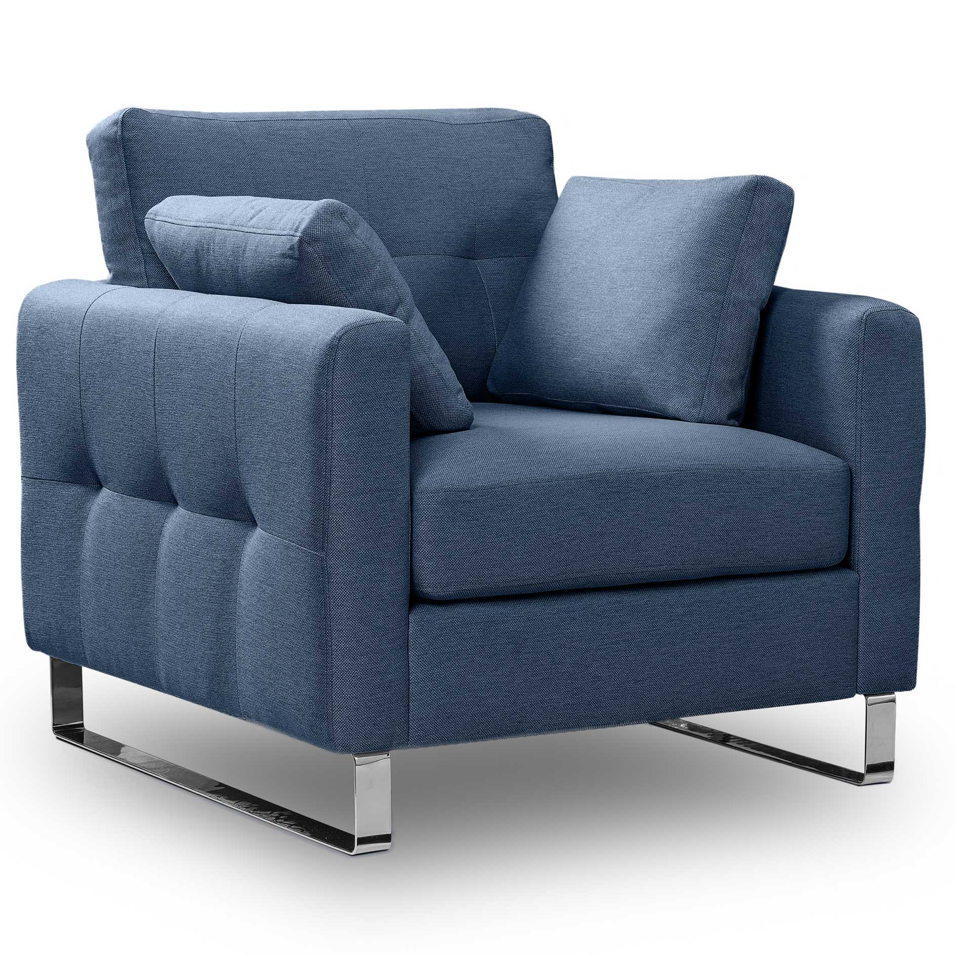 Sessel HERA - dunkelblau - mit Kissen - Kaltschaum