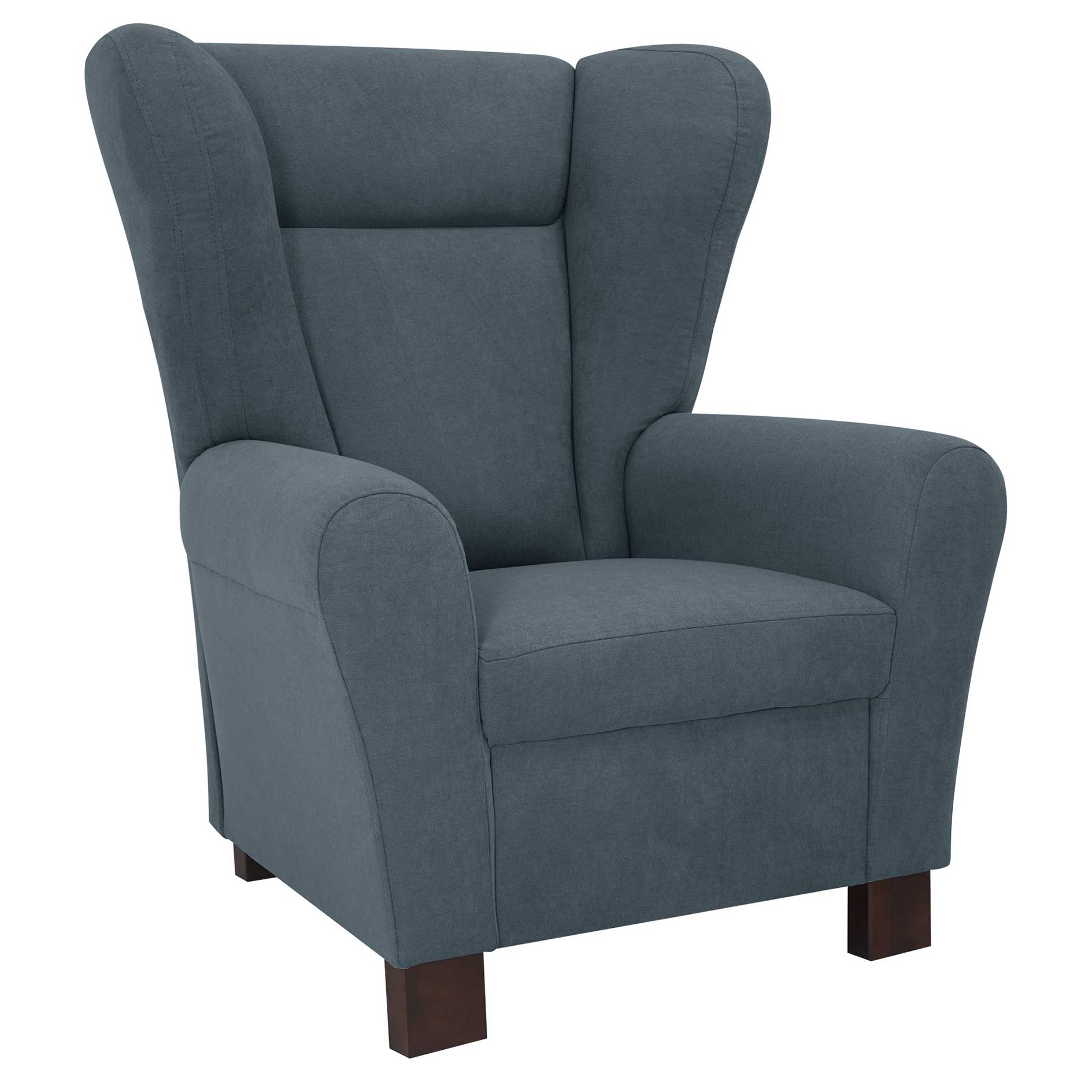 Sessel - orion blue - Kaltschaum-Polsterung - Holzfüße