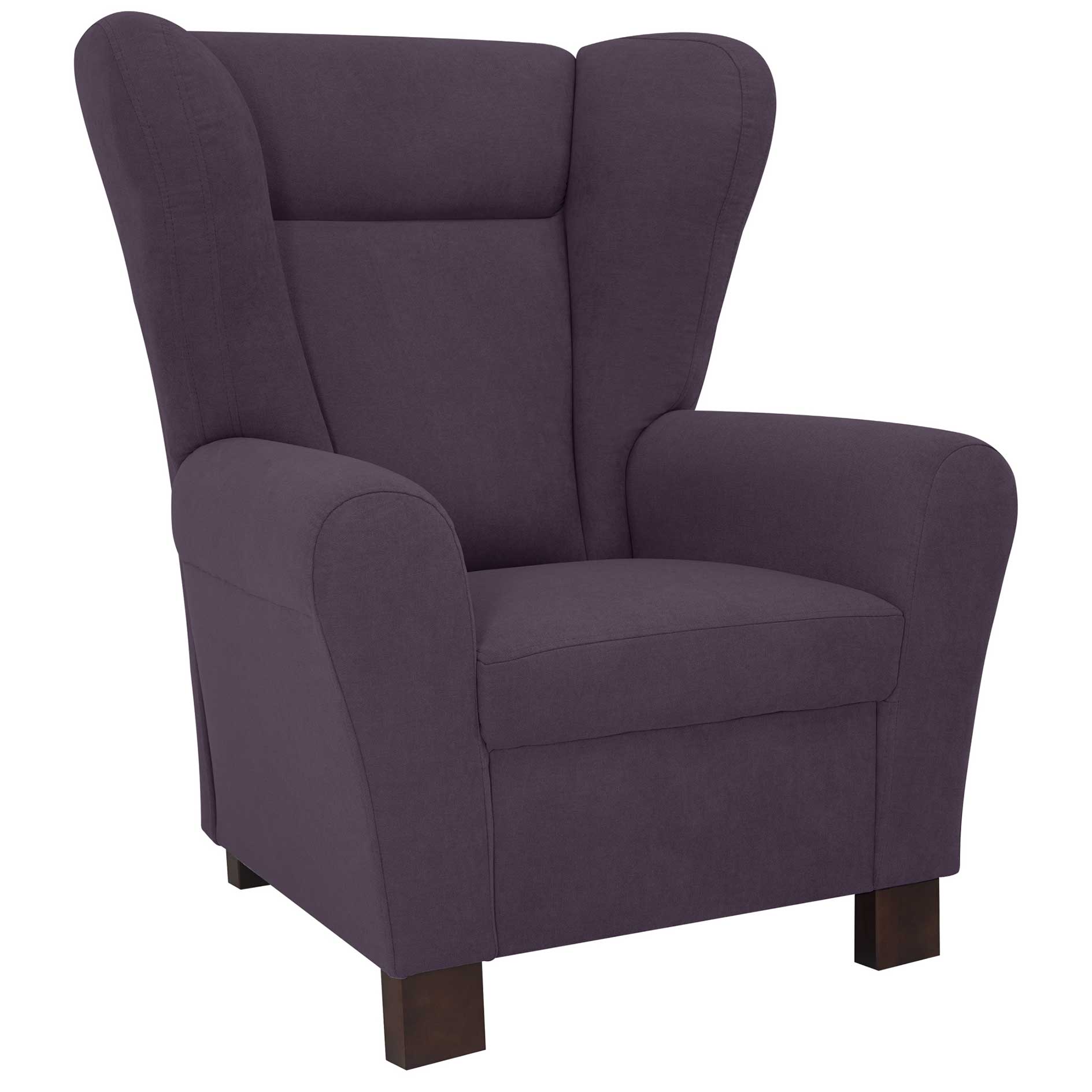 Sessel - purple - Kaltschaum-Polsterung - Holzfüße