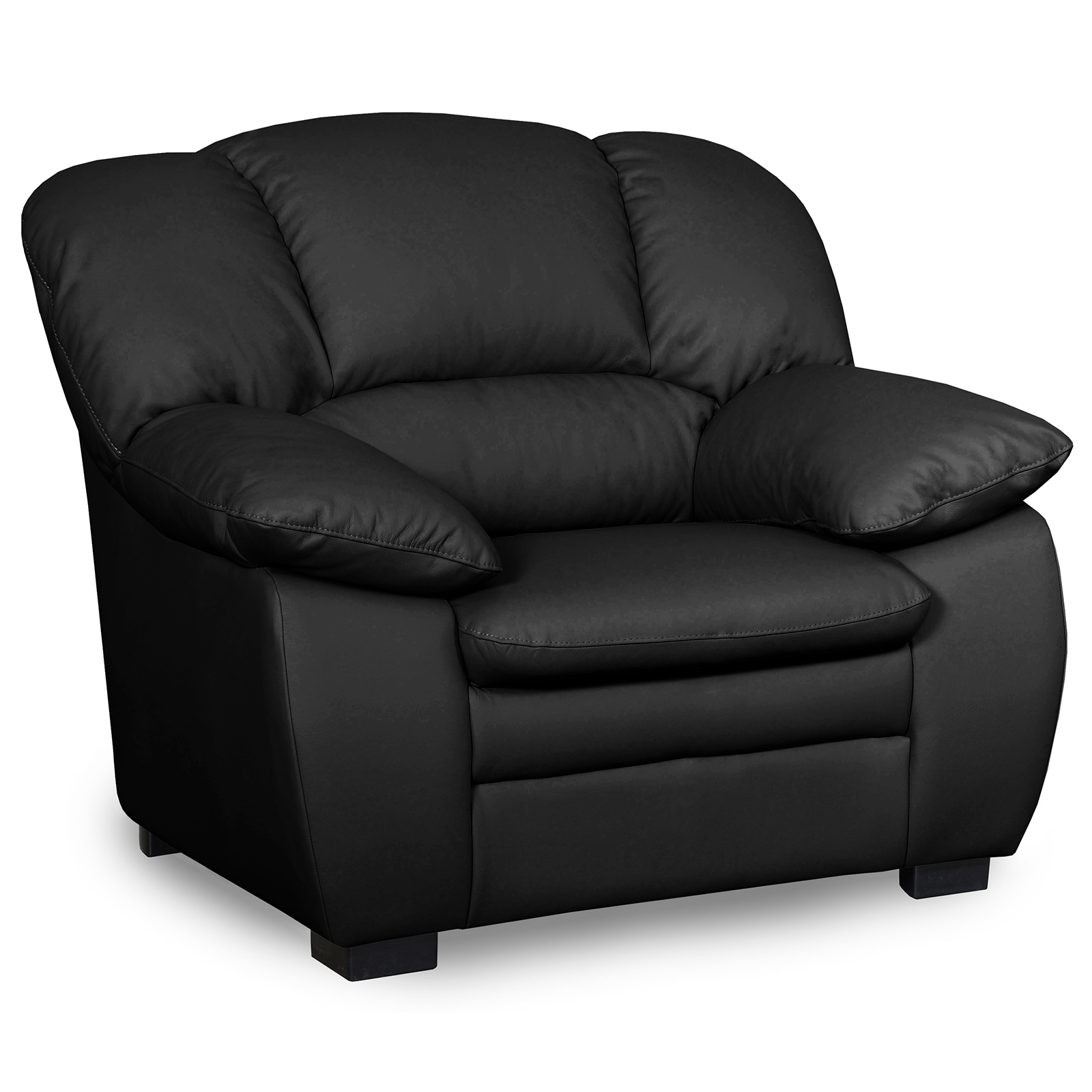 Sessel - schwarz - Kunstleder