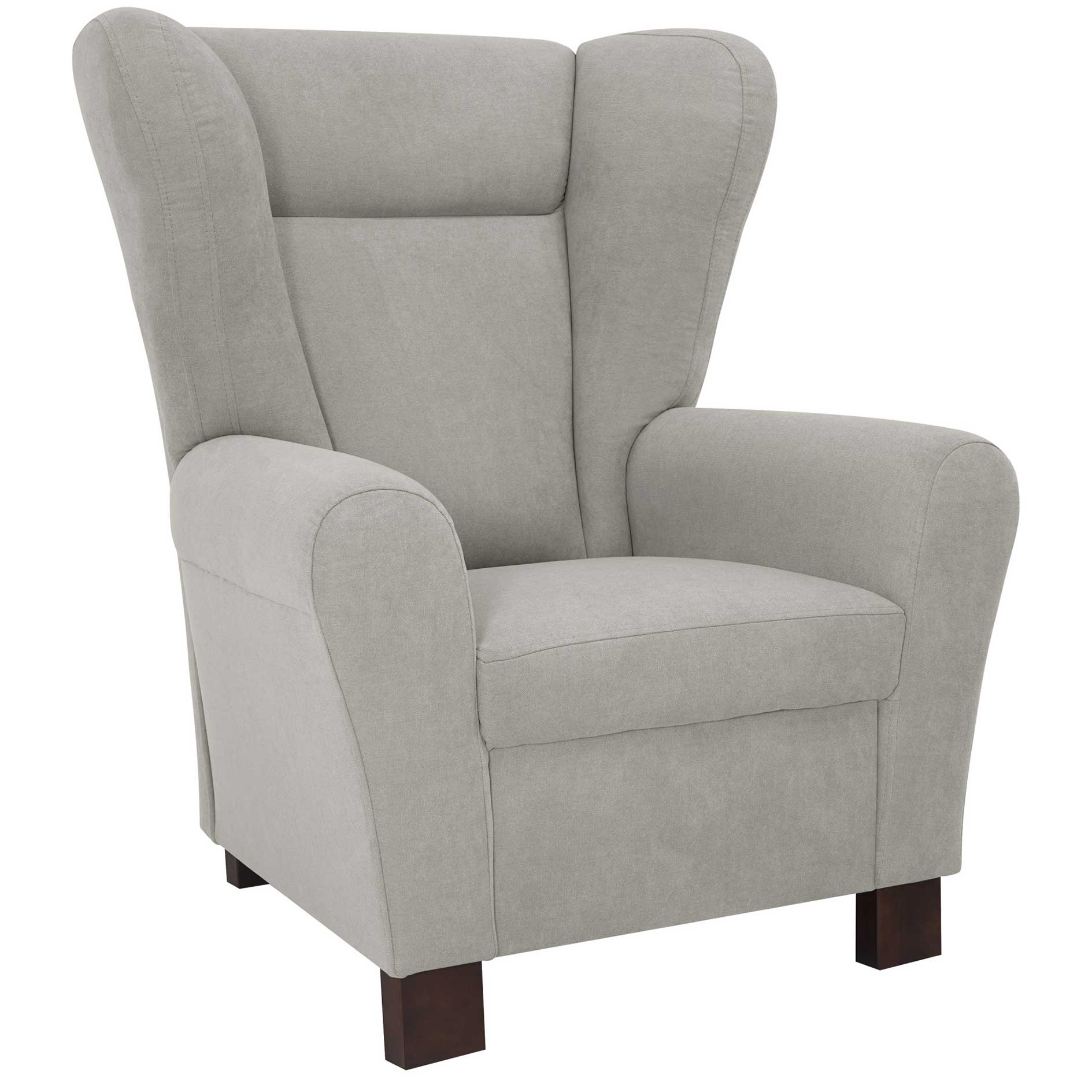 Sessel - taupe - Kaltschaum-Polsterung - Holzfüße