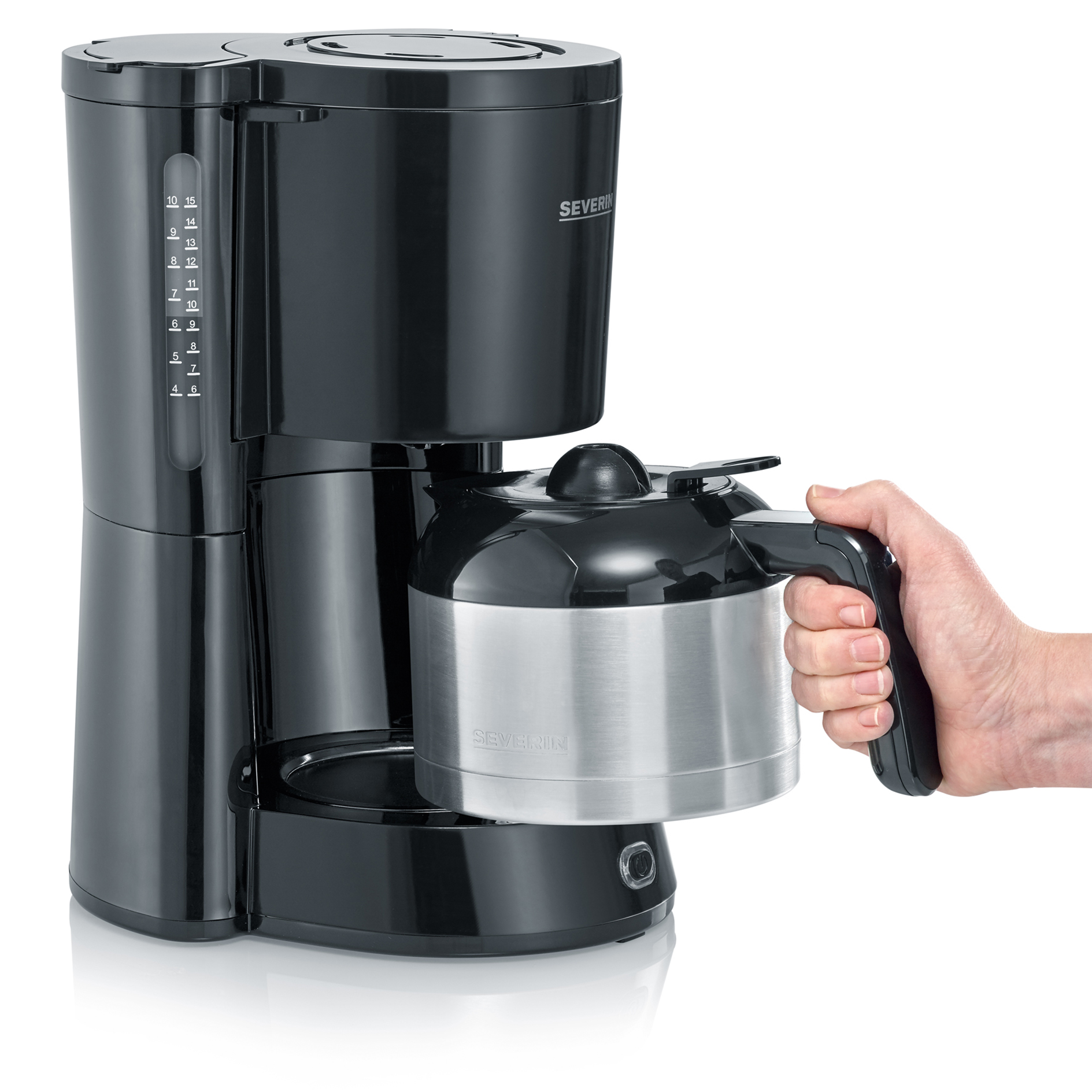 SEVERIN Filterkaffeemaschine KA 4835 - schwarz - Edelstahl - 1000 Watt
