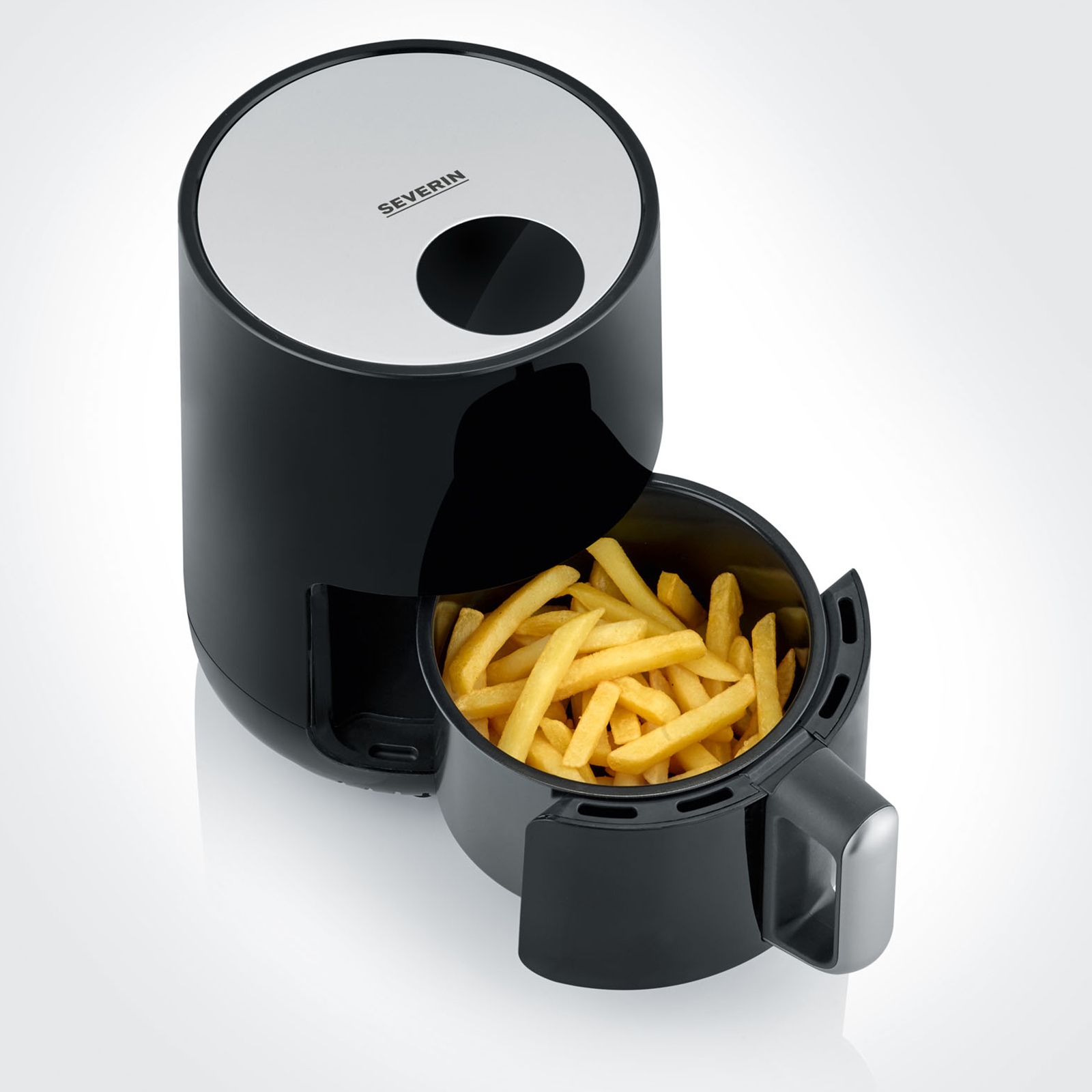 SEVERIN Heißluftfritteuse FR 2455 - schwarz-silber - 1,8 Liter