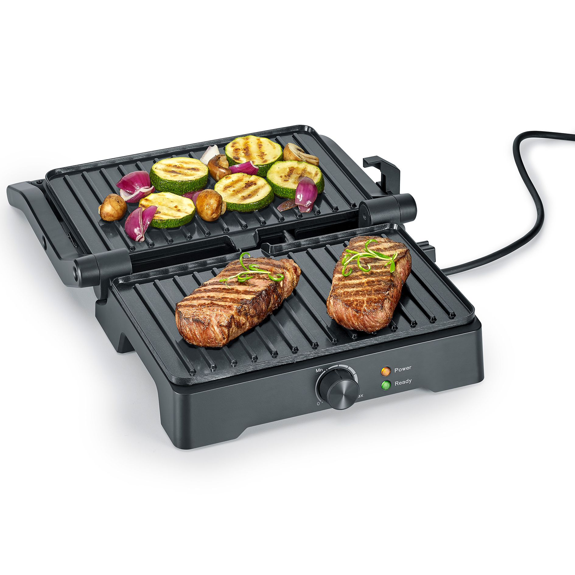 SEVERIN Kontaktgrill 2391 - schwarz - XL-Grillfläche