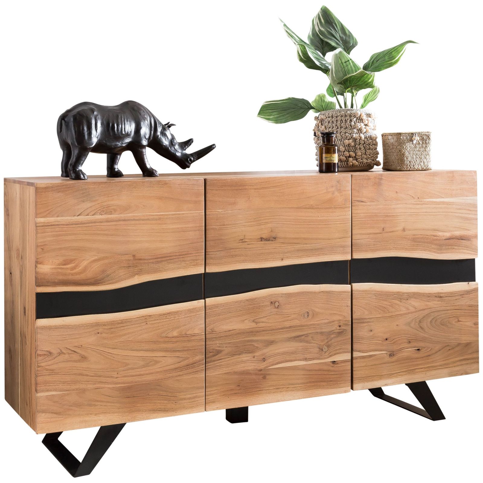 Sideboard - Akazie Massivholz - 148 cm breit