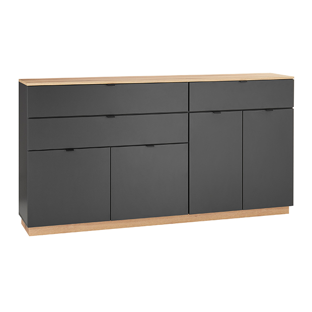 Sideboard - anthrazit - Evoke Eiche - 3 Schubkästen - 191 cm