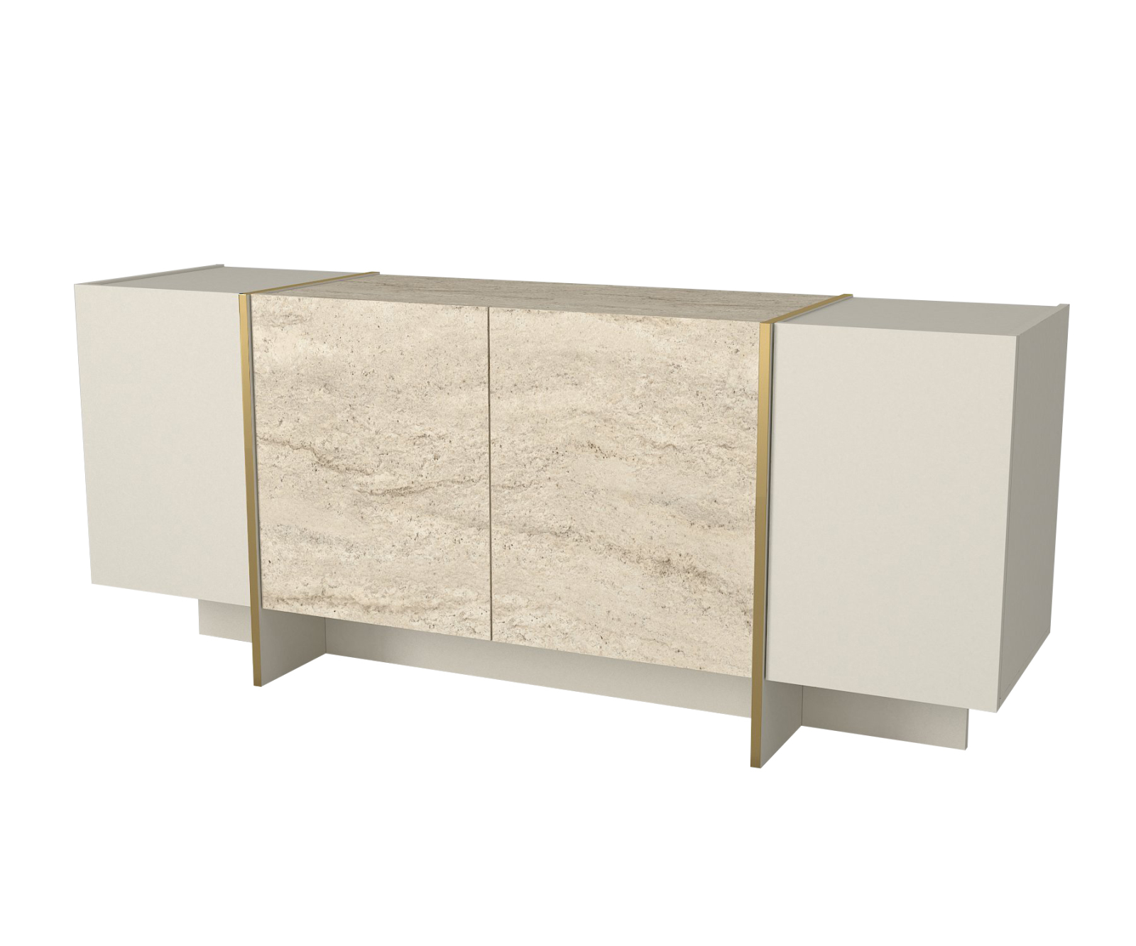 Sideboard - beige - Granit Optik - 180 cm