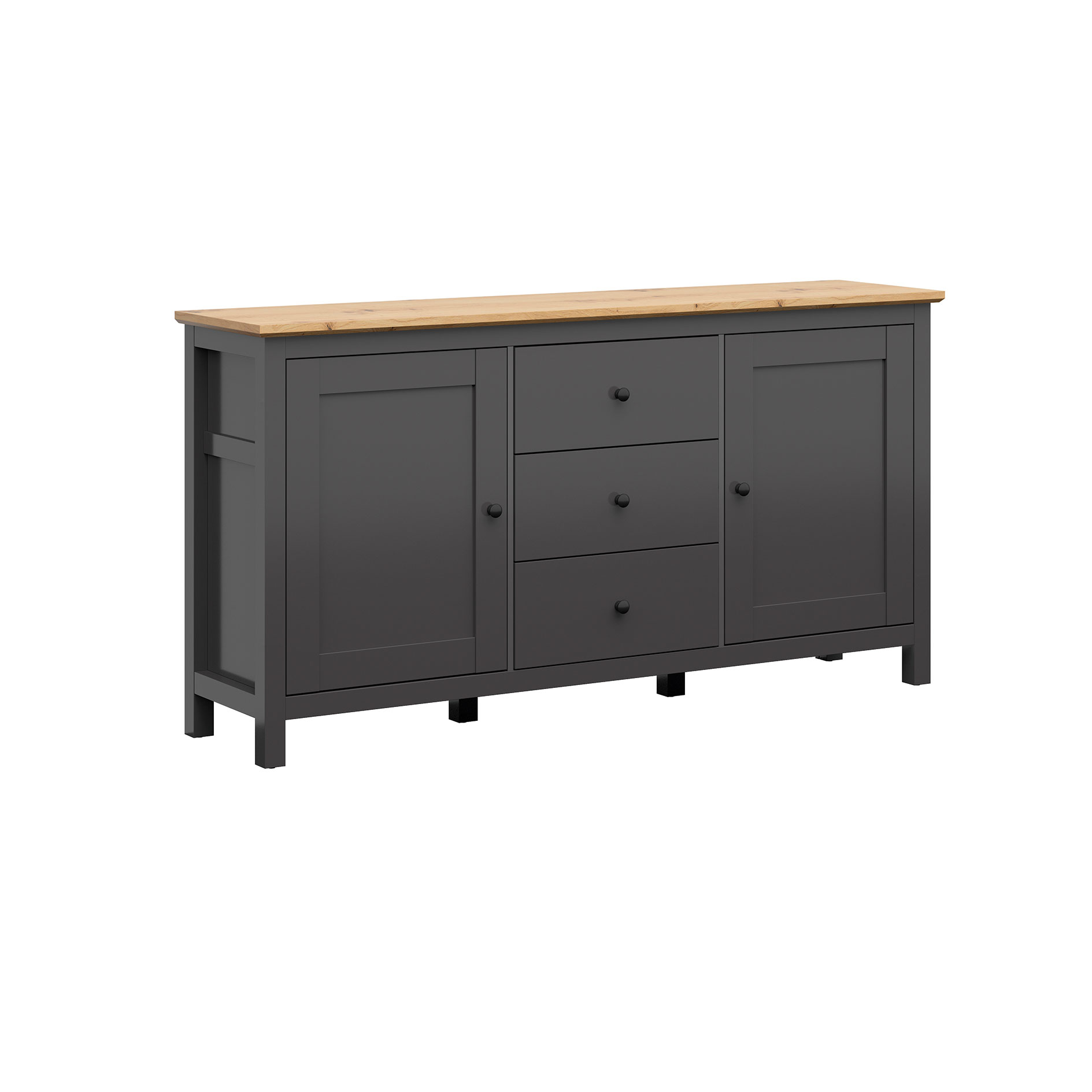 SIdeboard - graphit - Artisan Eiche - 186 cm