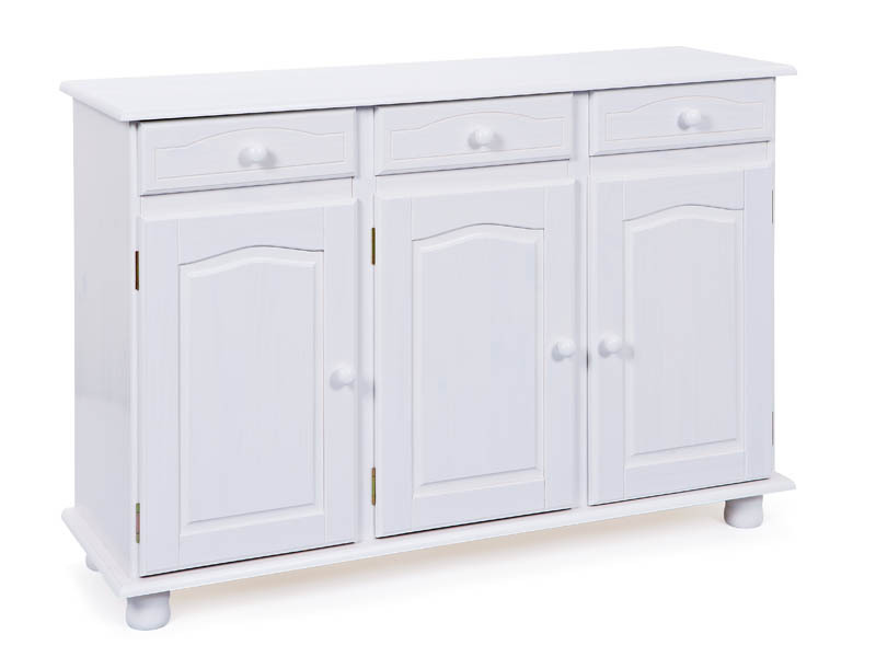 Sideboard LIVIO - weiß - Kiefer massiv