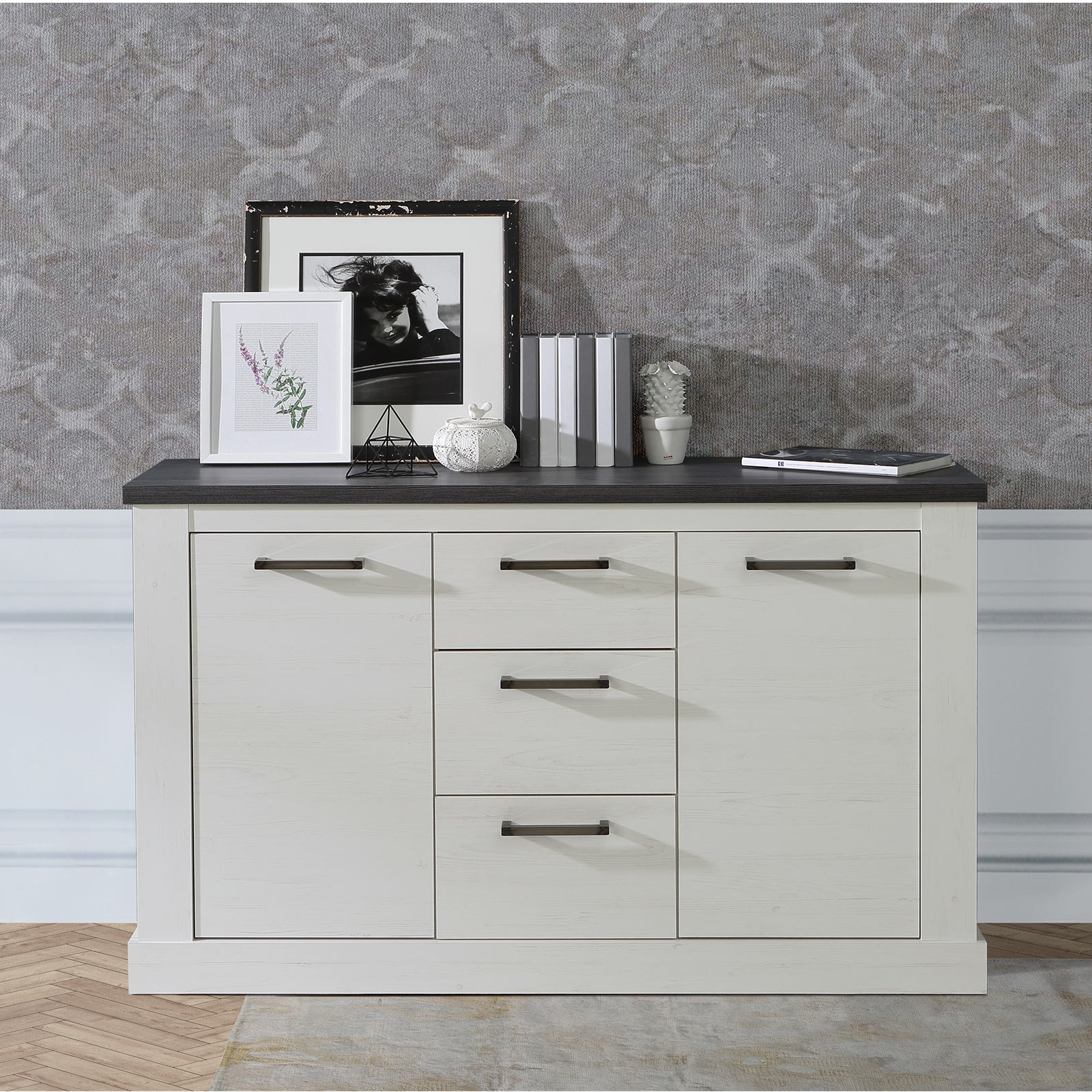 Sideboard - Pinie weiß - Touchwood - 141 cm