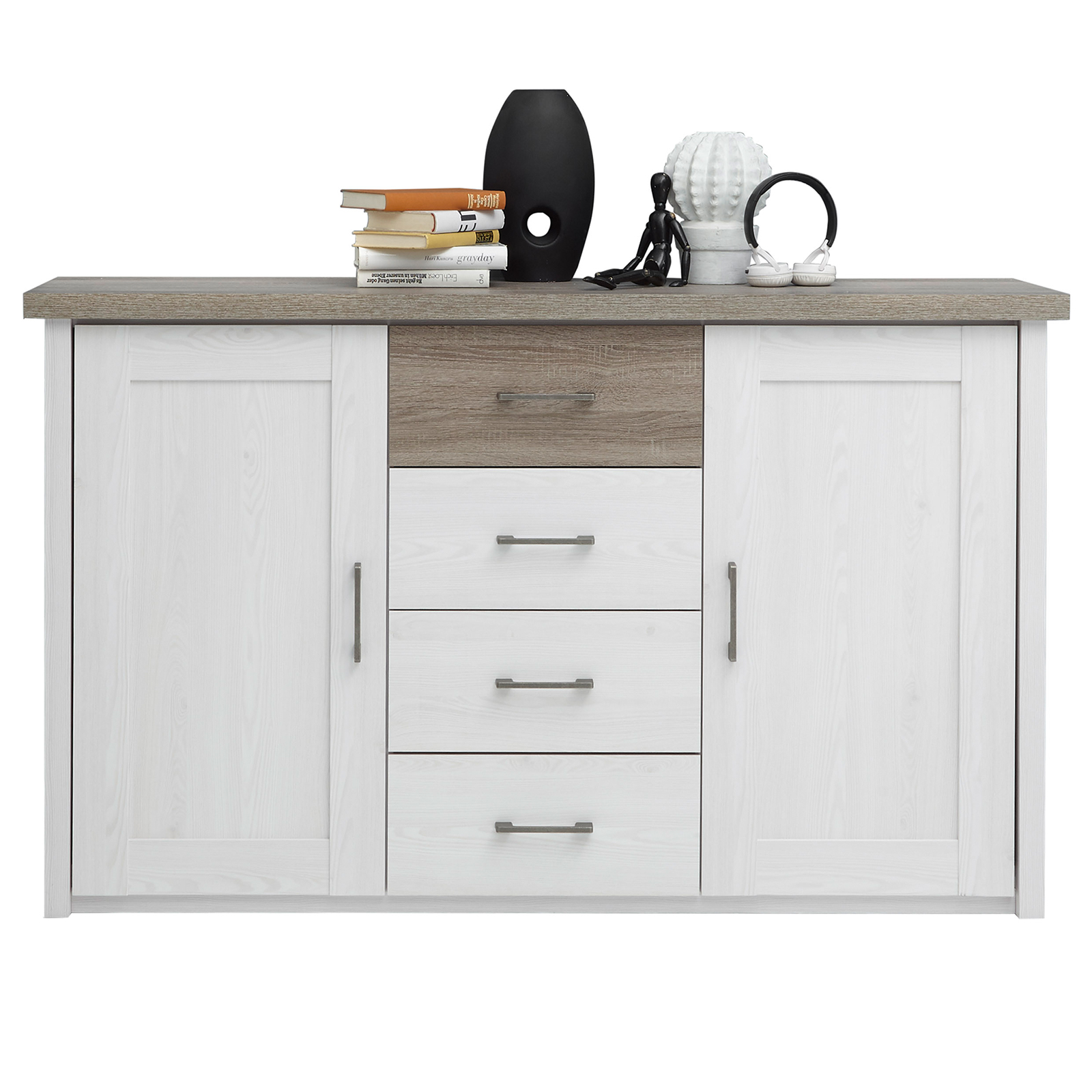 Sideboard - Pinie weiß - Trüffel