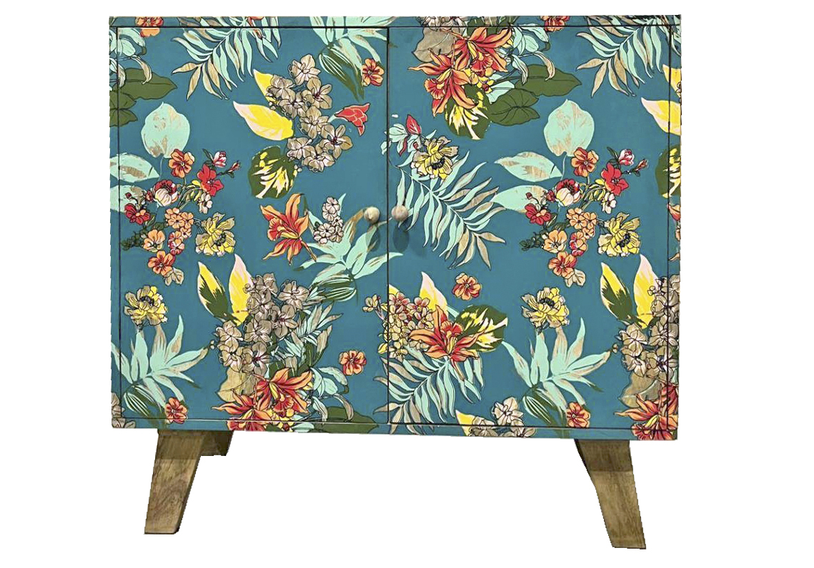 Sideboard REIPUR - multicolor - Mango massiv - Pflanzenoptik