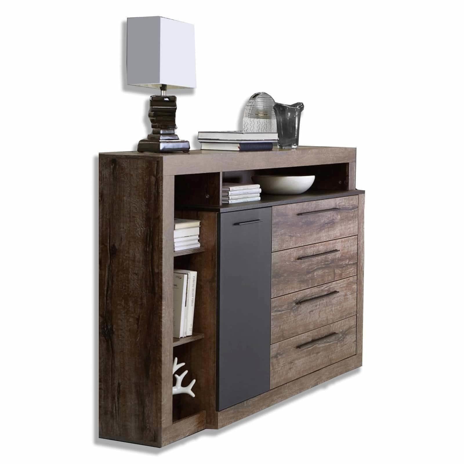 Sideboard - Schlammeiche-Schwarzeiche - 162 cm