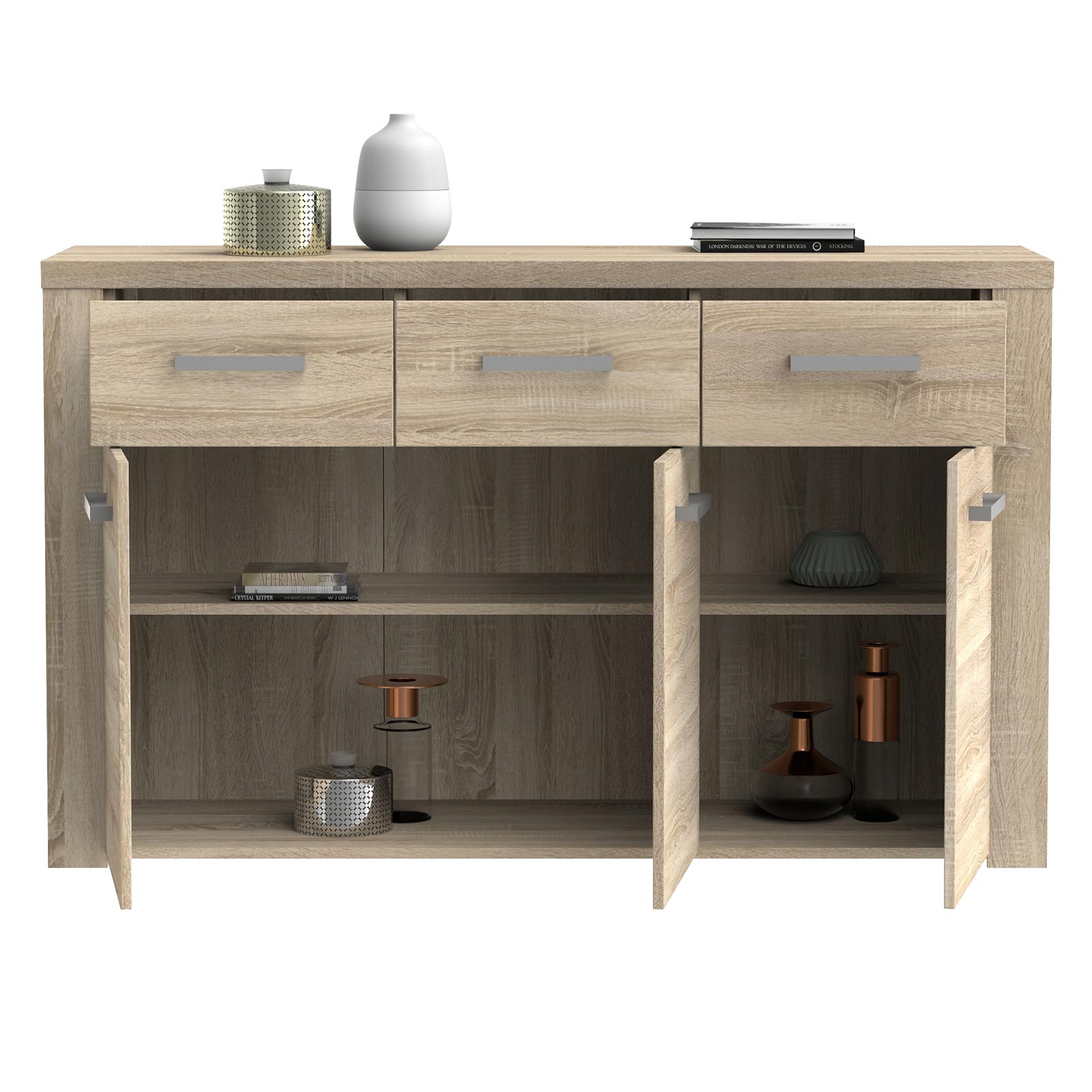 Stilvolle Poco Sideboard Sonoma Eiche Ebenbild