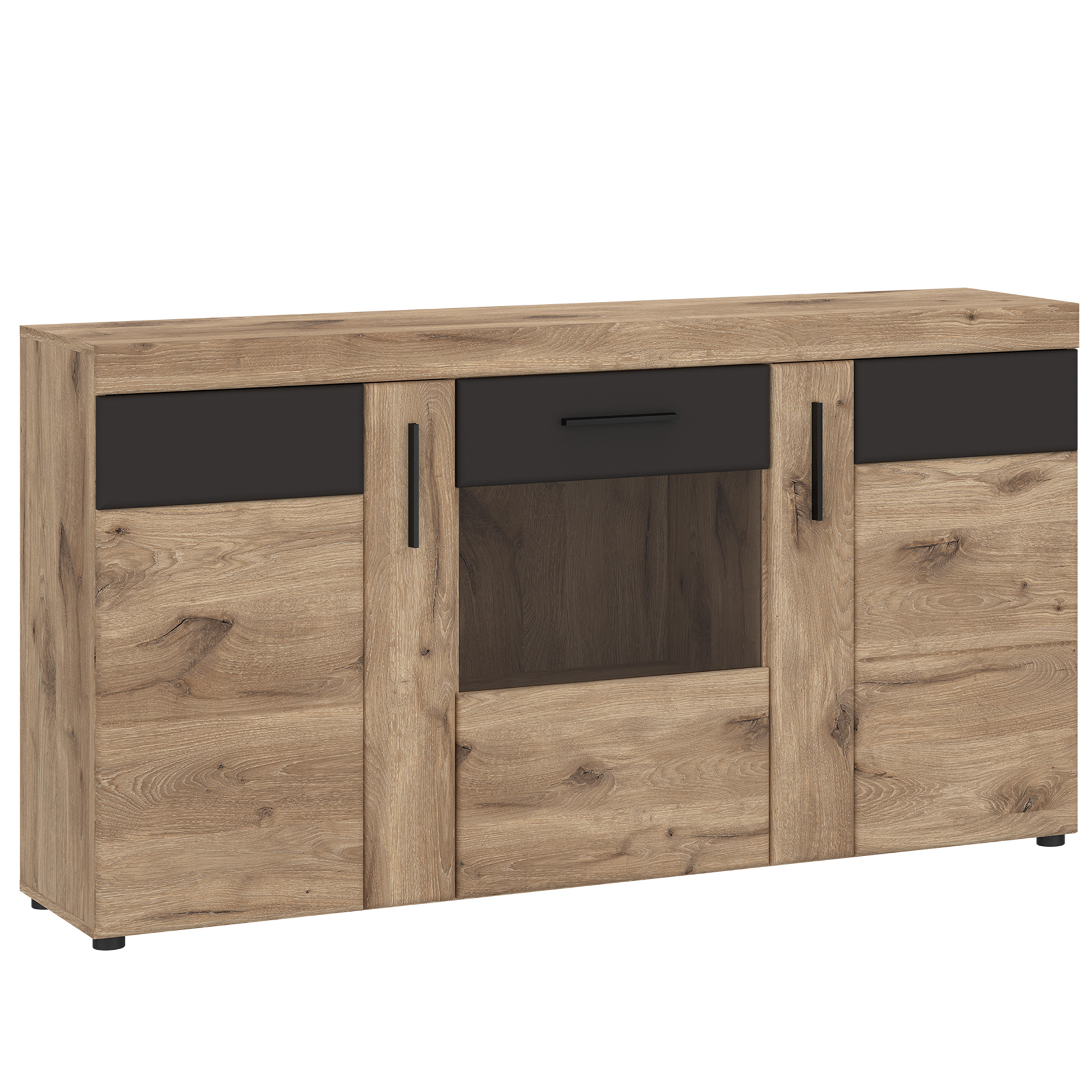 Sideboard - Viking Oak - Kosmos grau - 157 cm breit
