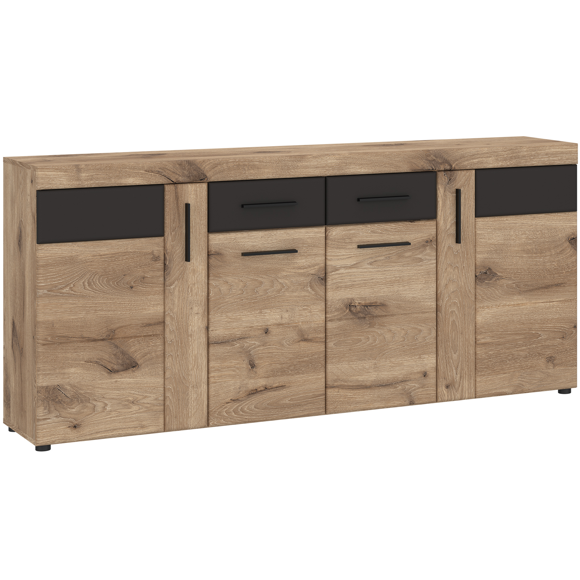 Sideboard - Viking Oak - Kosmos grau - 185 cm breit