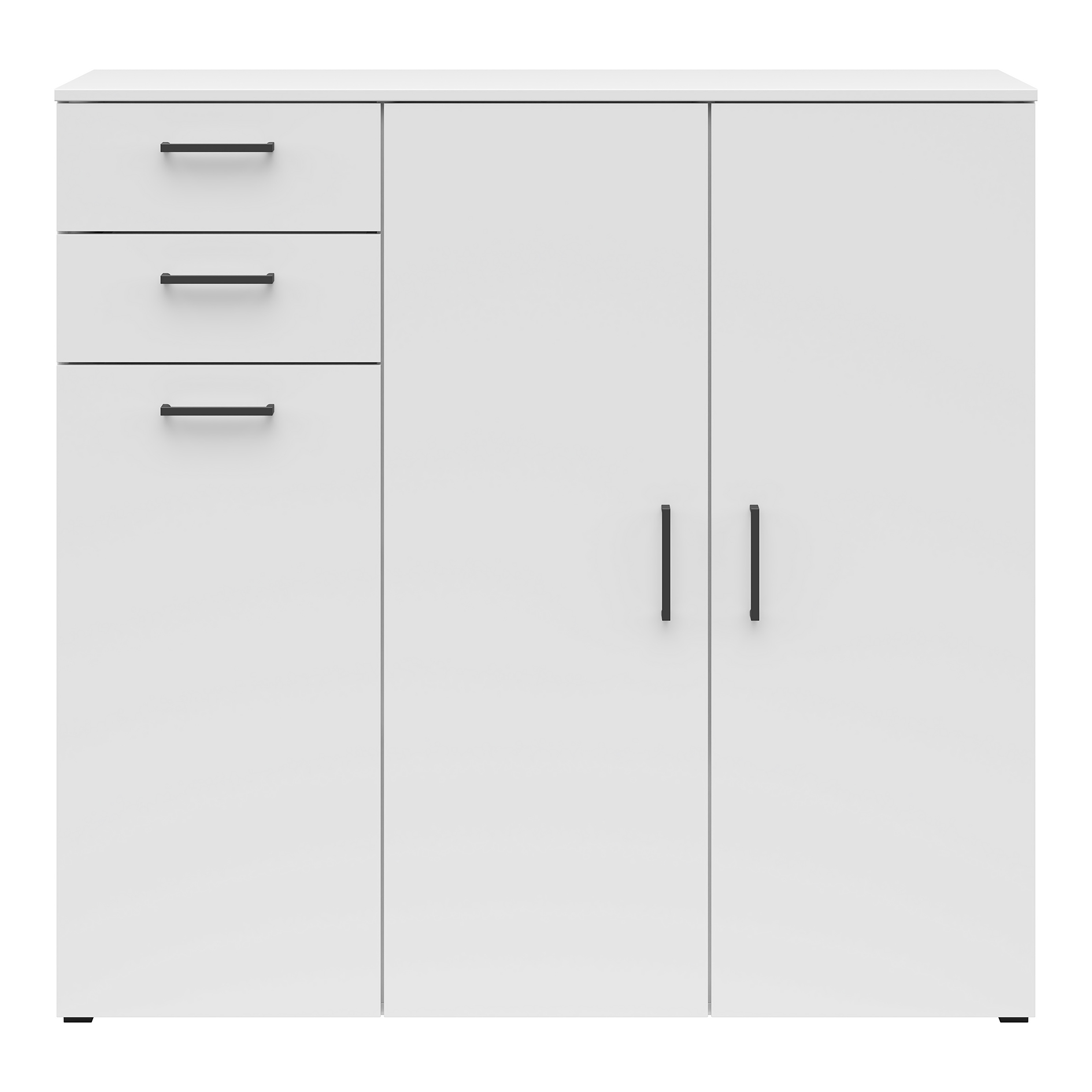 Sideboard - weiß - 115 cm hoch