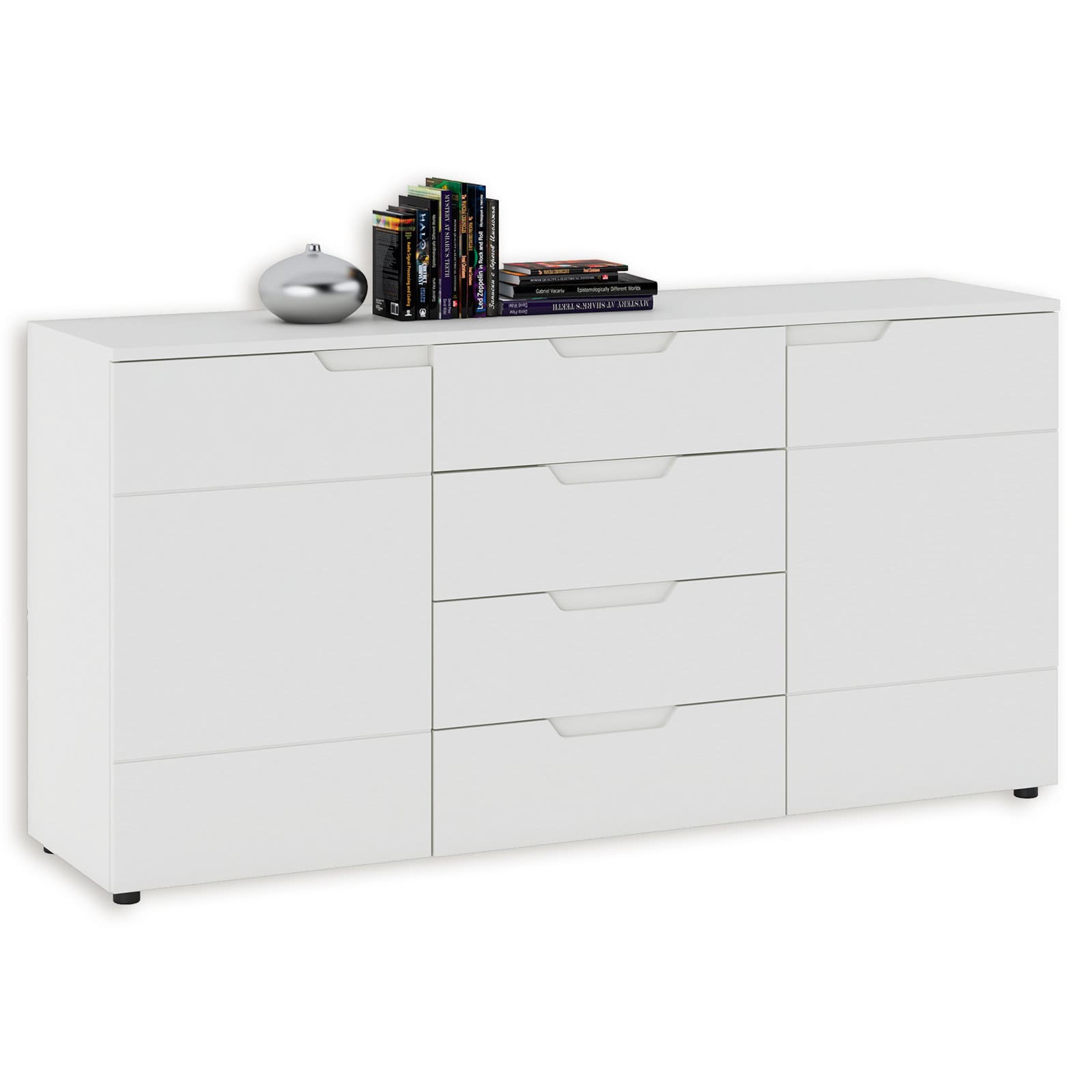 Sideboard - weiß Hochglanz - 160 cm breit