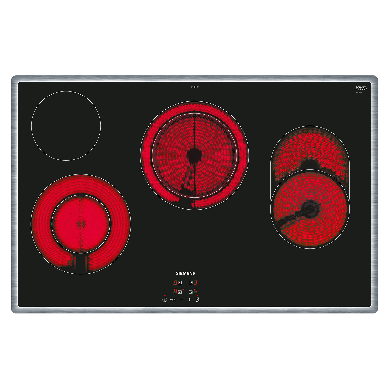 SIEMENS Glaskeramikkochfeld ET845HH17 - autark - 80 cm