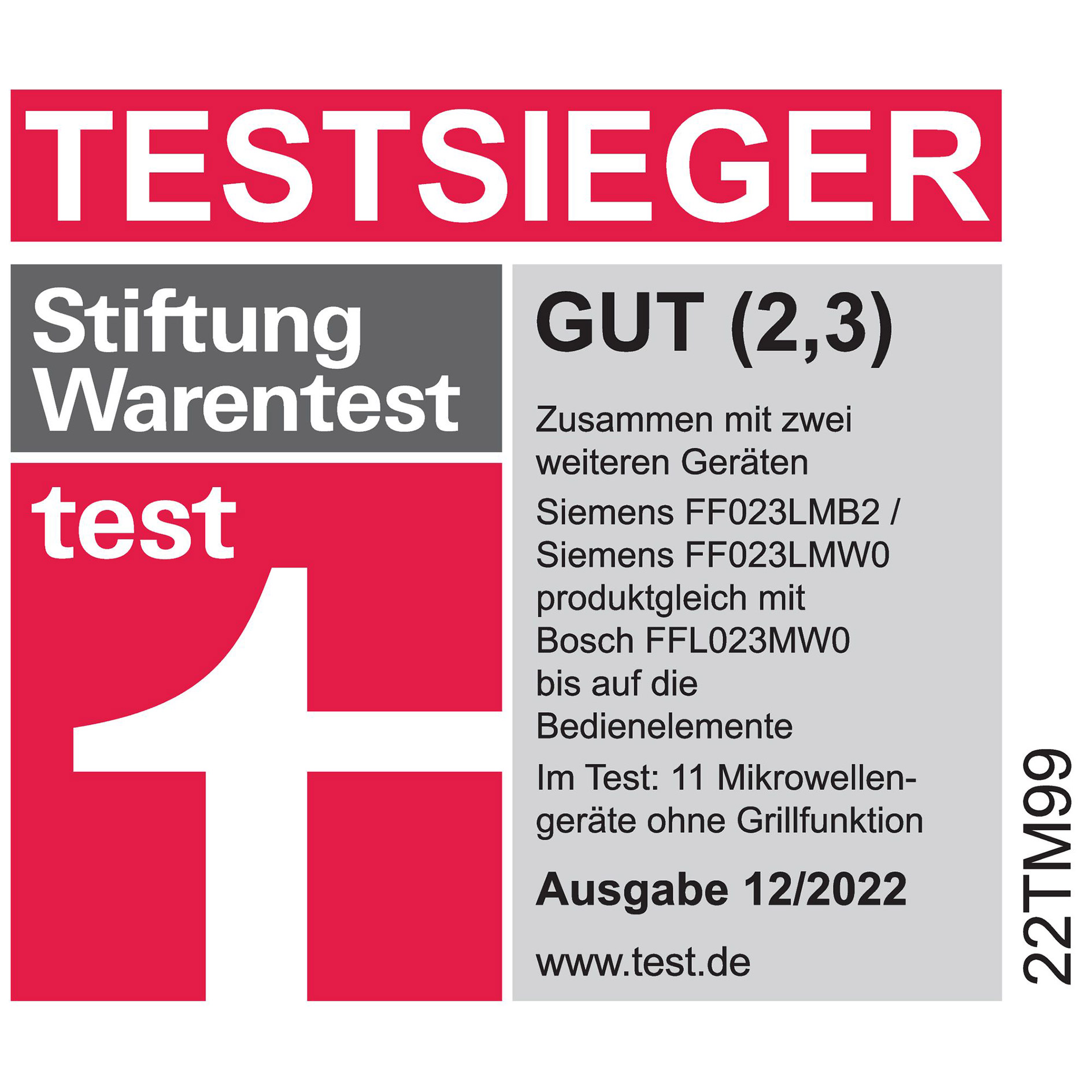 SIEMENS Mikrowelle FF023LMB2 - schwarz - 800 Watt