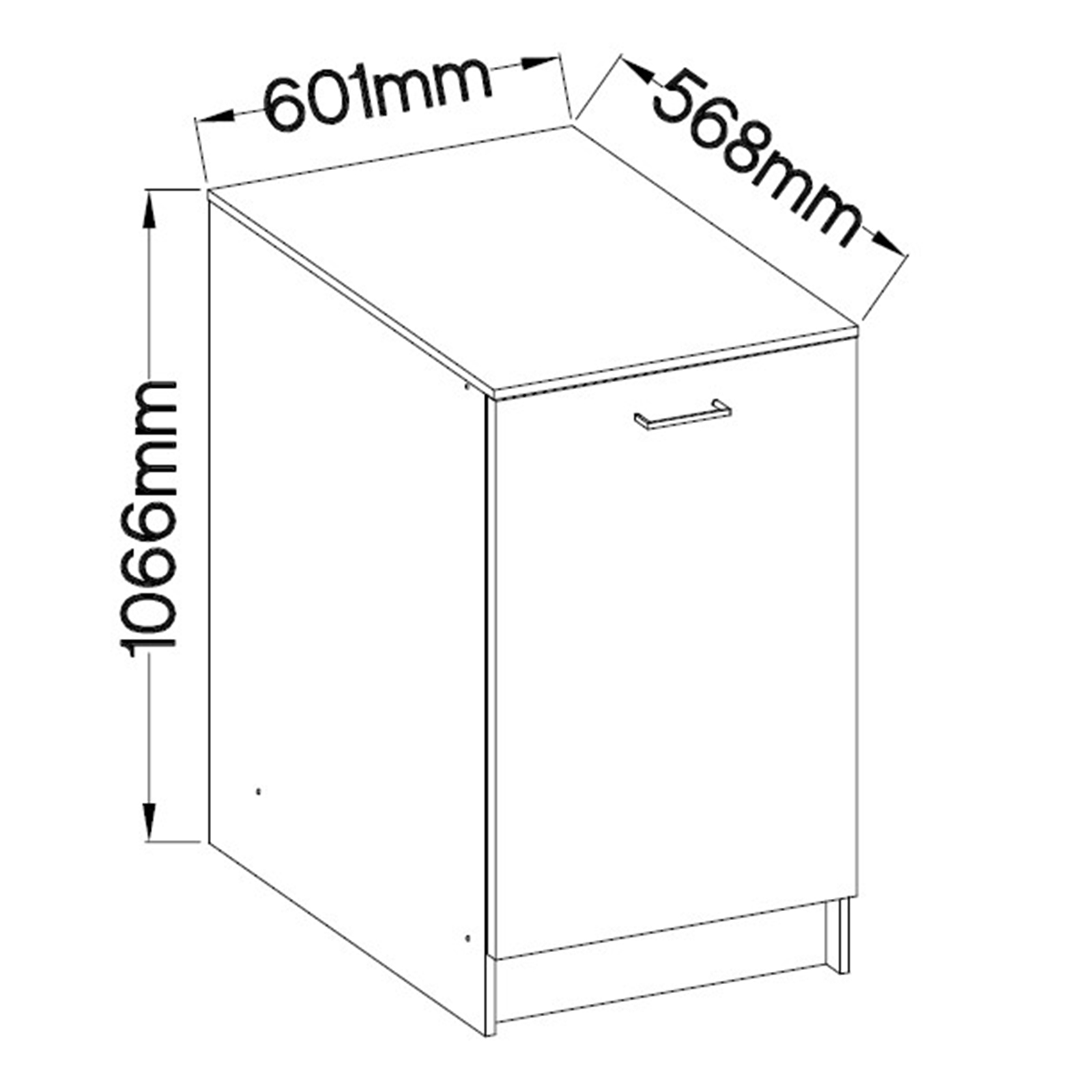 Single-Küche - Betonoptik - weiß - 160 cm breit