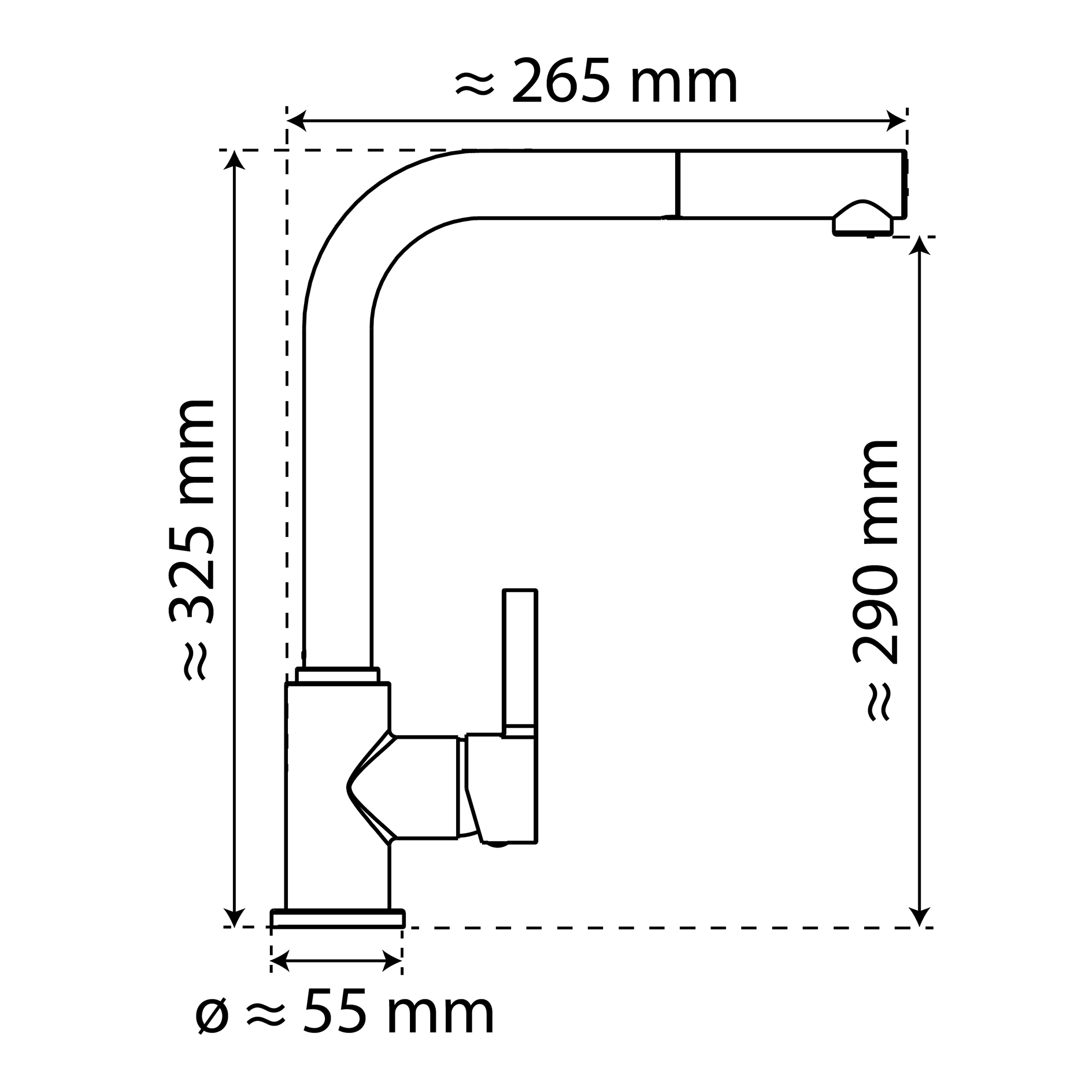 SISTANT Küchenarmatur - schwarz matt - Hochdruck - Verbrühschutz