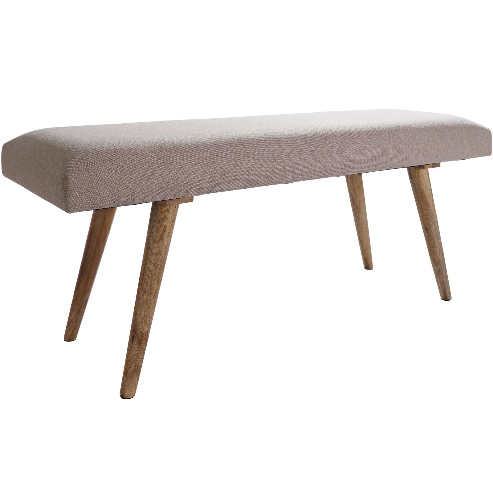 Sitzbank - beige - Massivholz - 117 cm breit