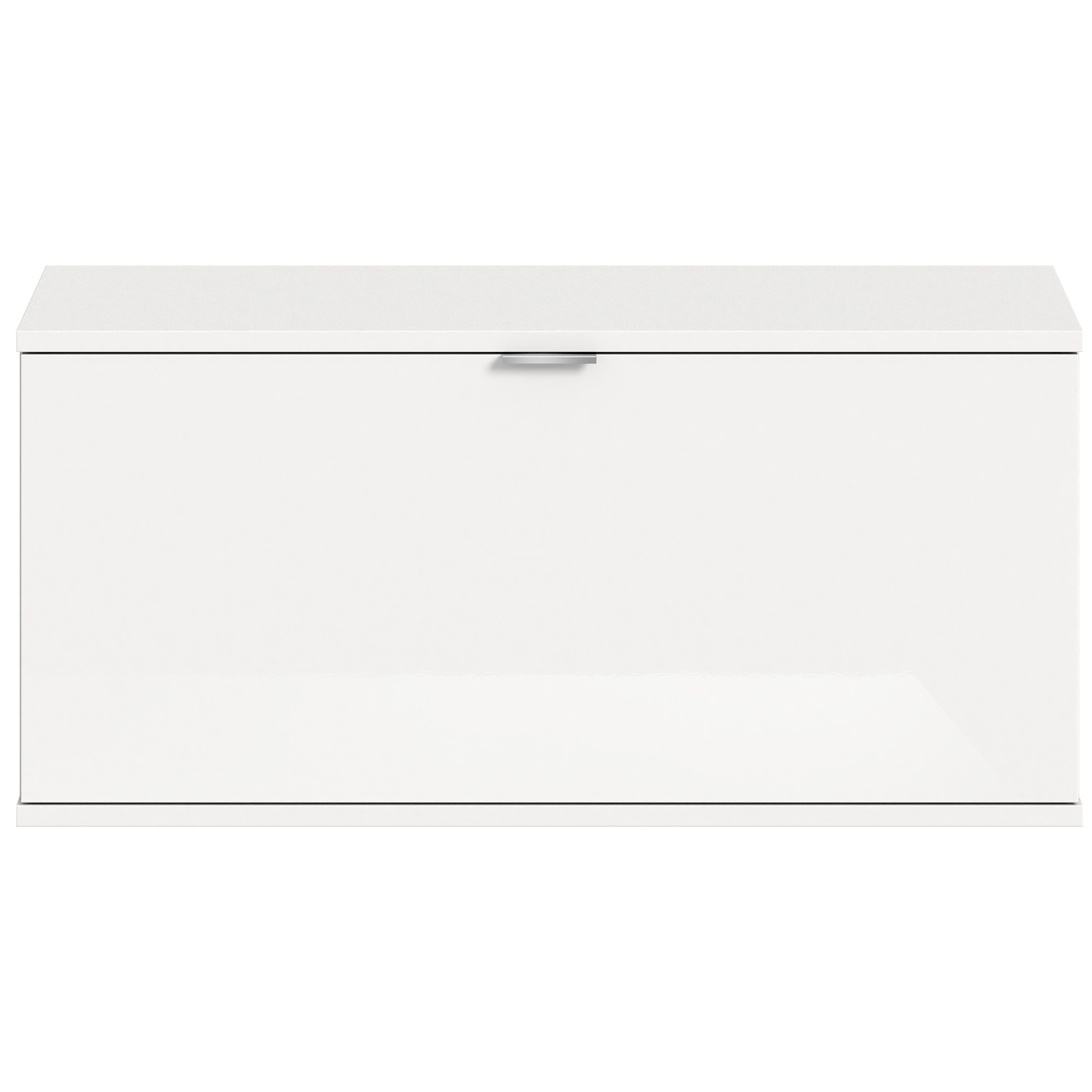 Sitzbank/Kommode PROJEKT X - weiß Hochglanz - weiß - 92 cm