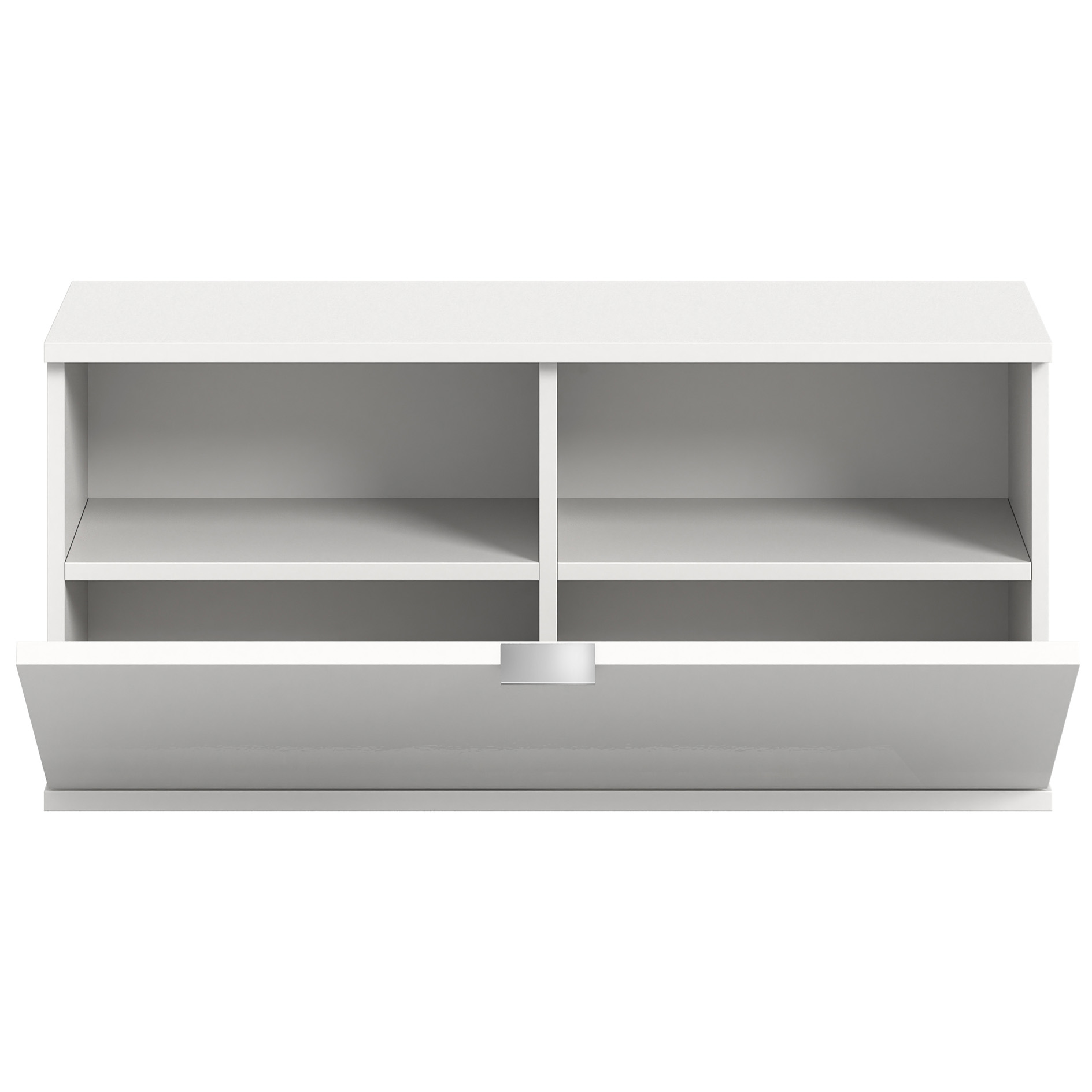 Sitzbank/Kommode PROJEKT X - weiß Hochglanz - weiß - 92 cm