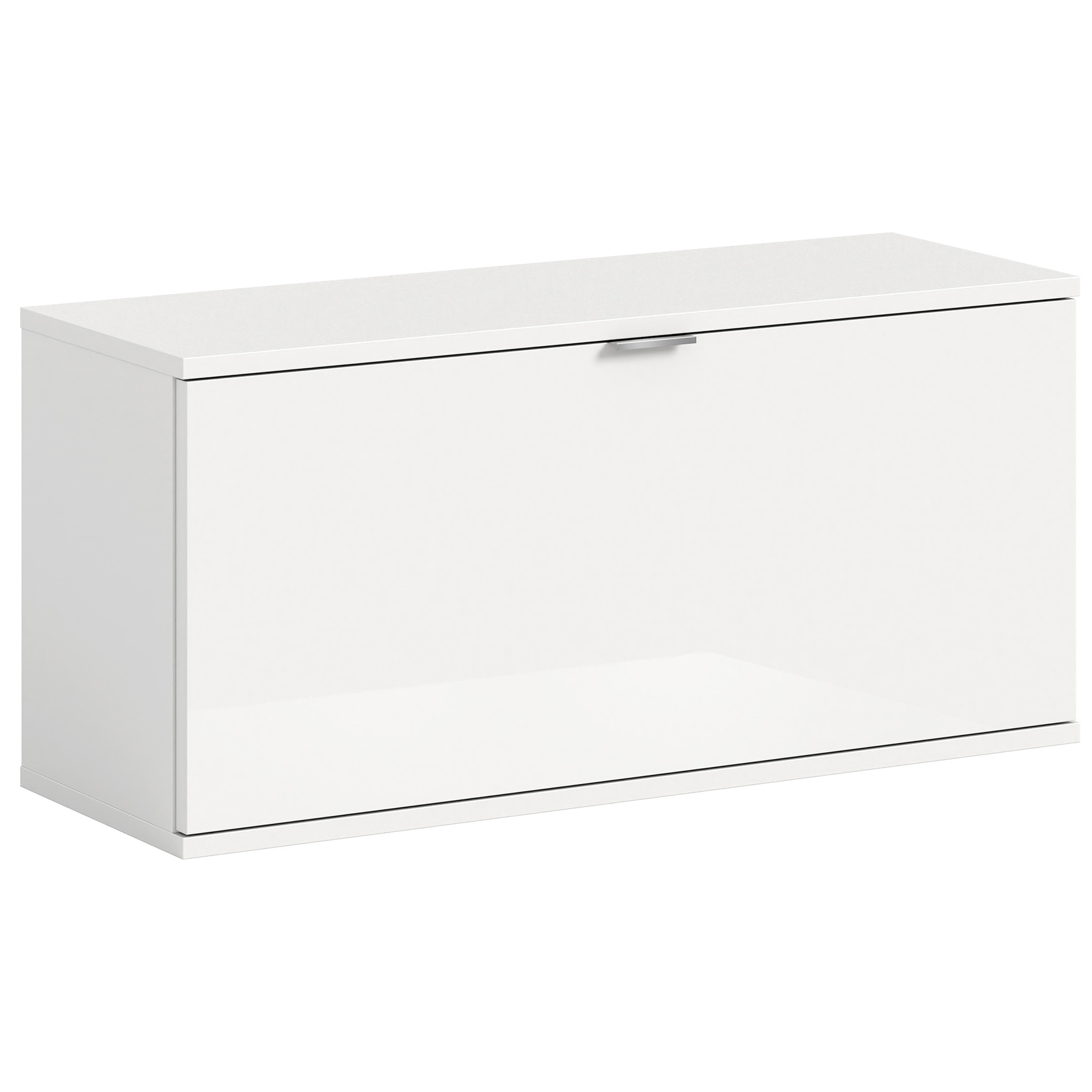 Sitzbank/Kommode PROJEKT X - weiß Hochglanz - weiß - 92 cm