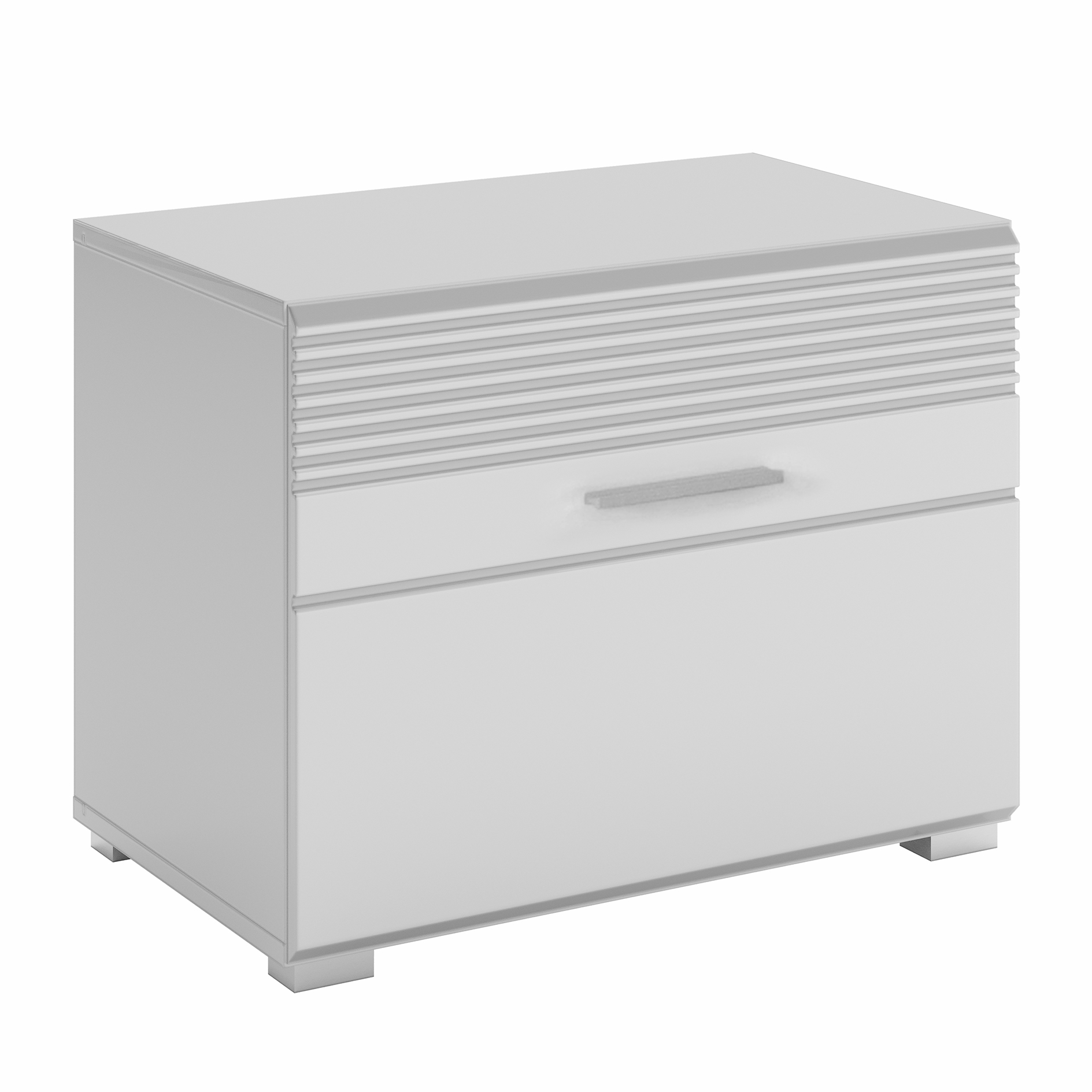 Sitzbank LINUS - weiß Hochglanz - 60 cm