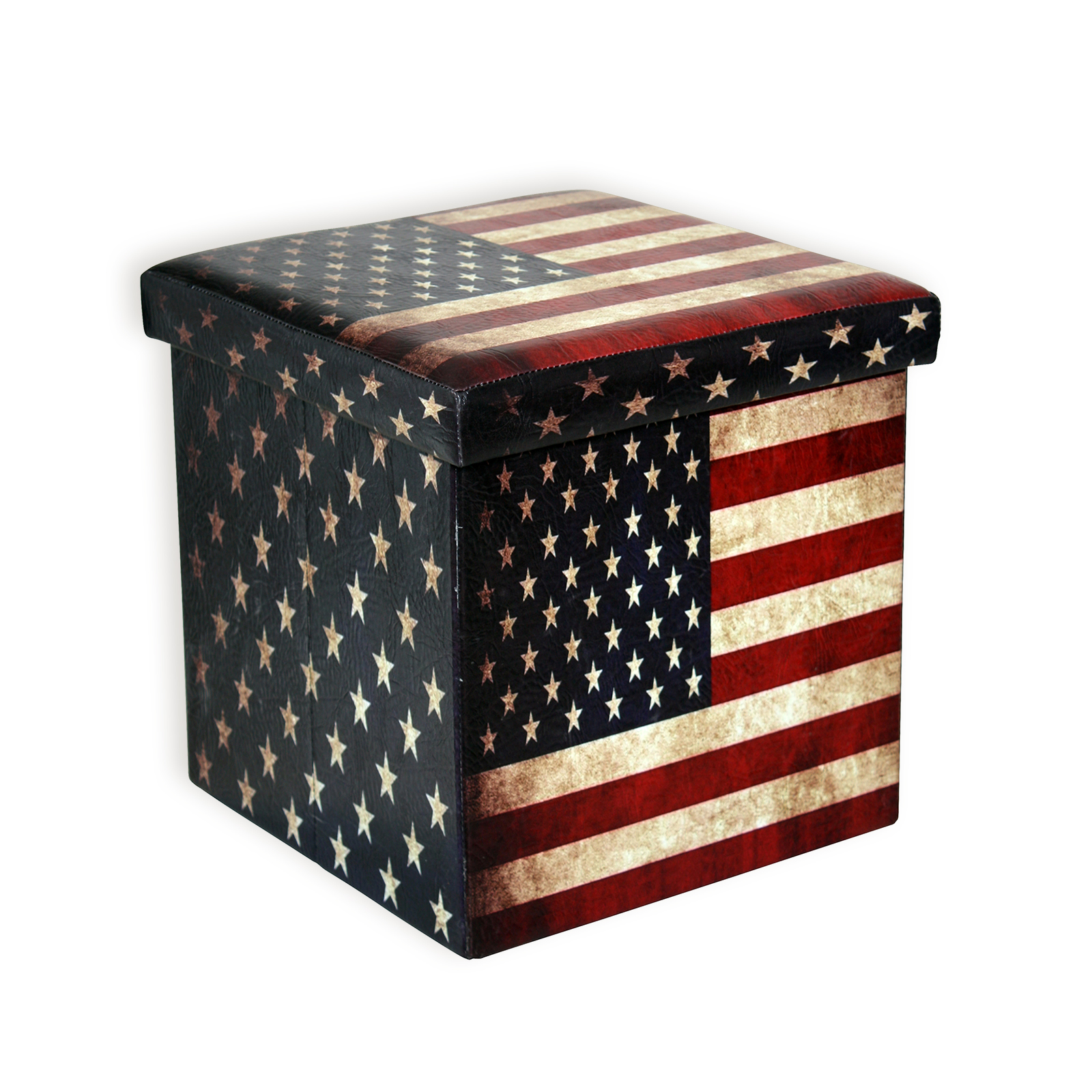 Sitzhocker FLAGGE AMERICA - faltbar - 38 cm