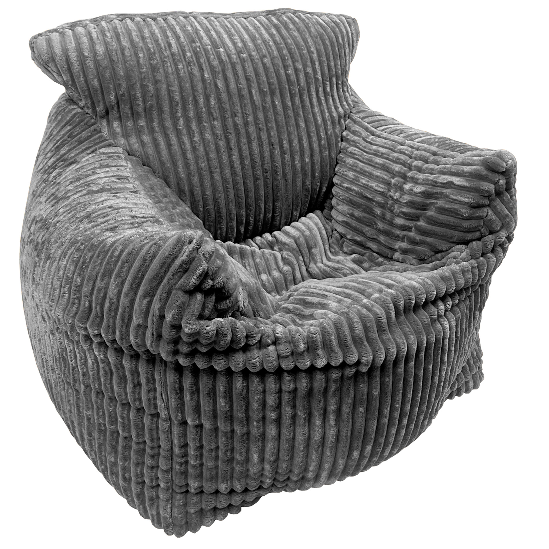 Sitzsack - dunkelgrau - Breitcord - 490 Liter
