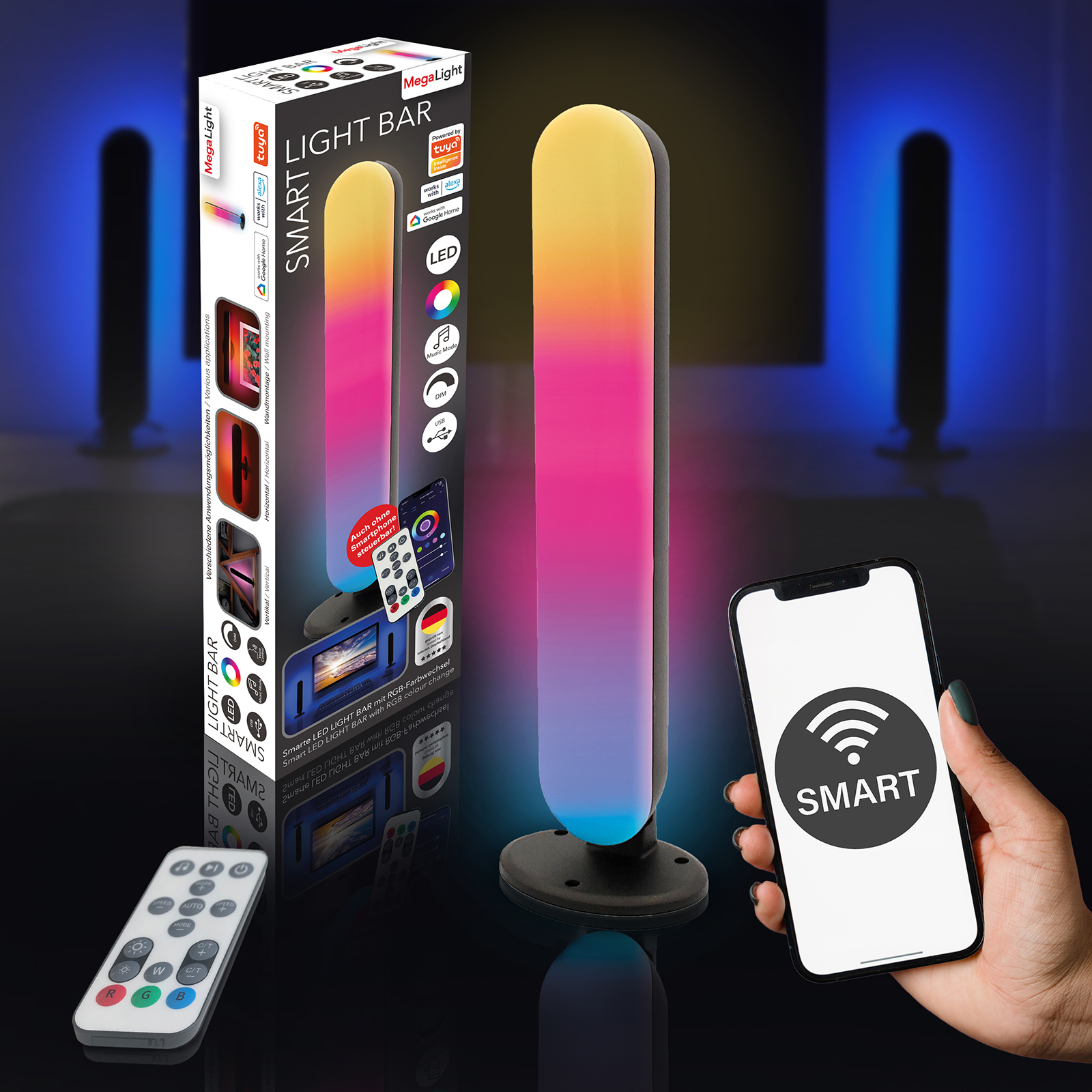 SMART-LED-RGB-Lightbar - dimmbar - per App-steuerbar